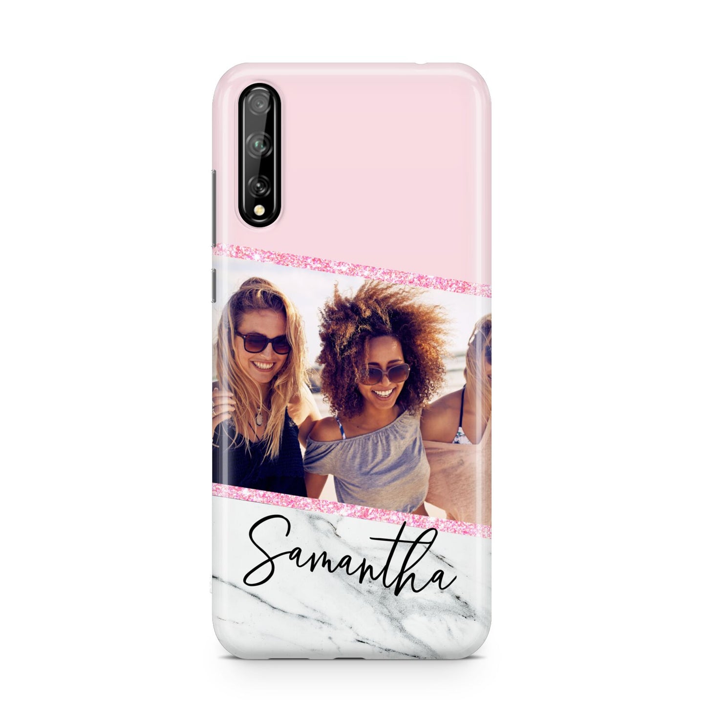 Personalised Marble Photo Name Huawei Enjoy 10s Phone Case