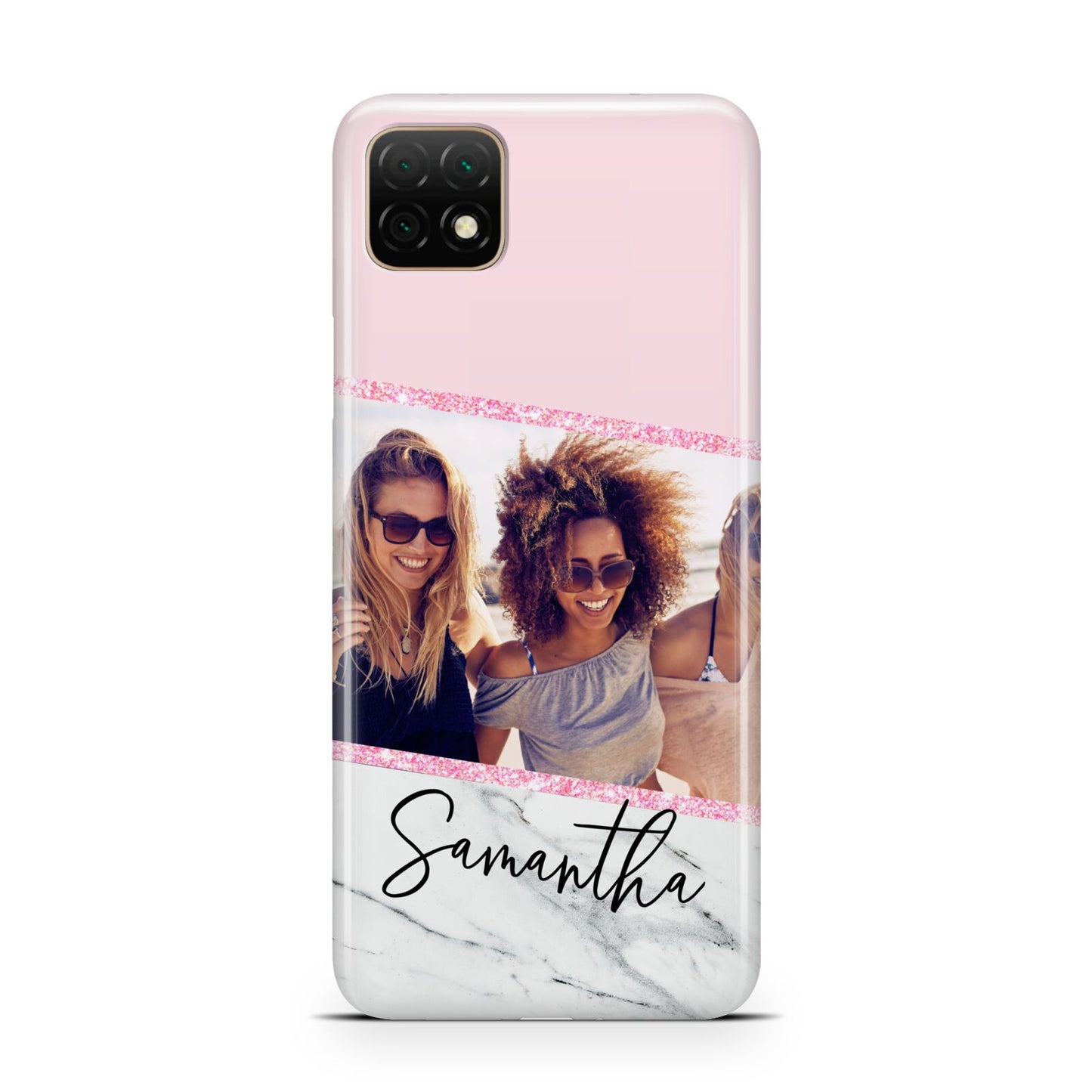 Personalised Marble Photo Name Huawei Enjoy 20 Phone Case