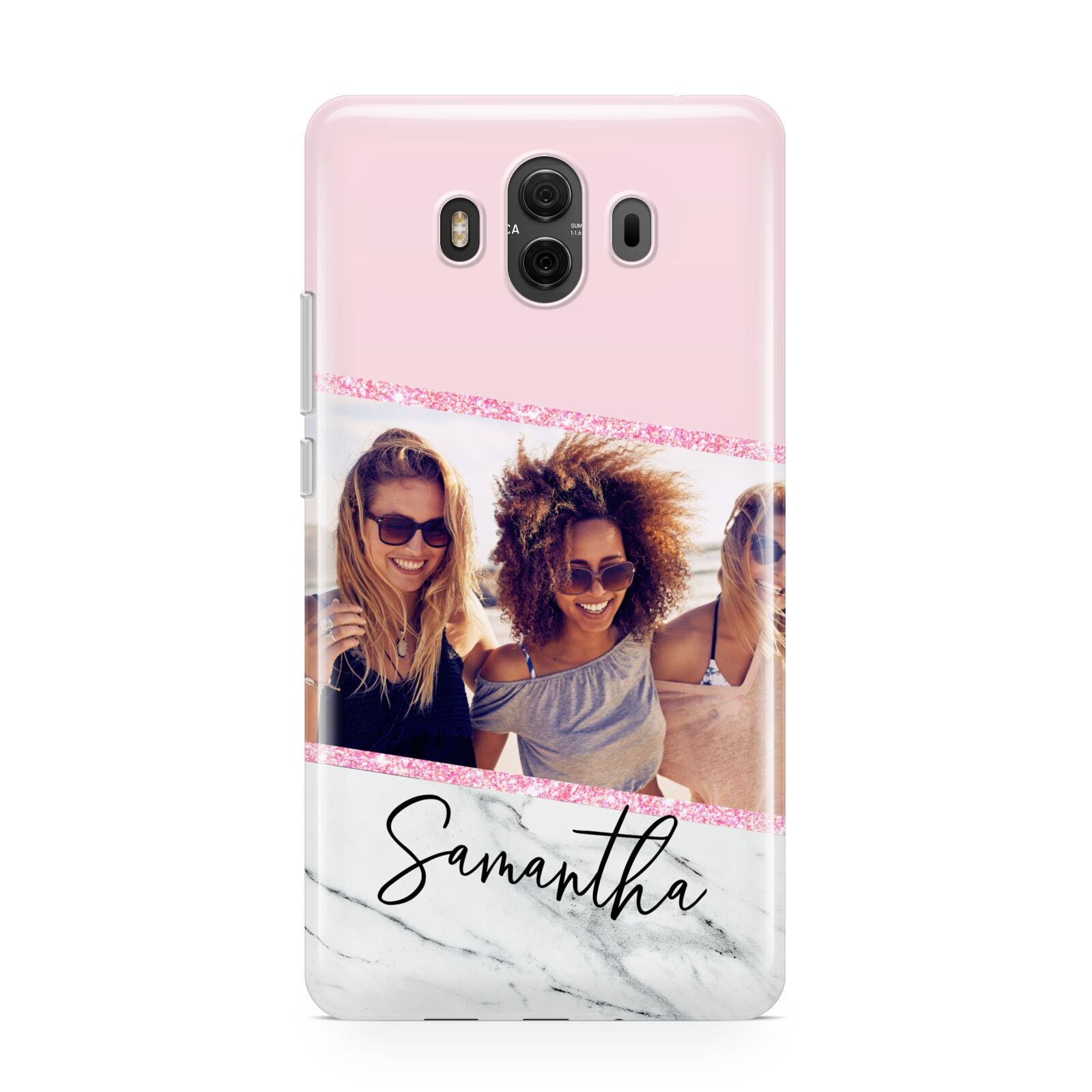 Personalised Marble Photo Name Huawei Mate 10 Protective Phone Case