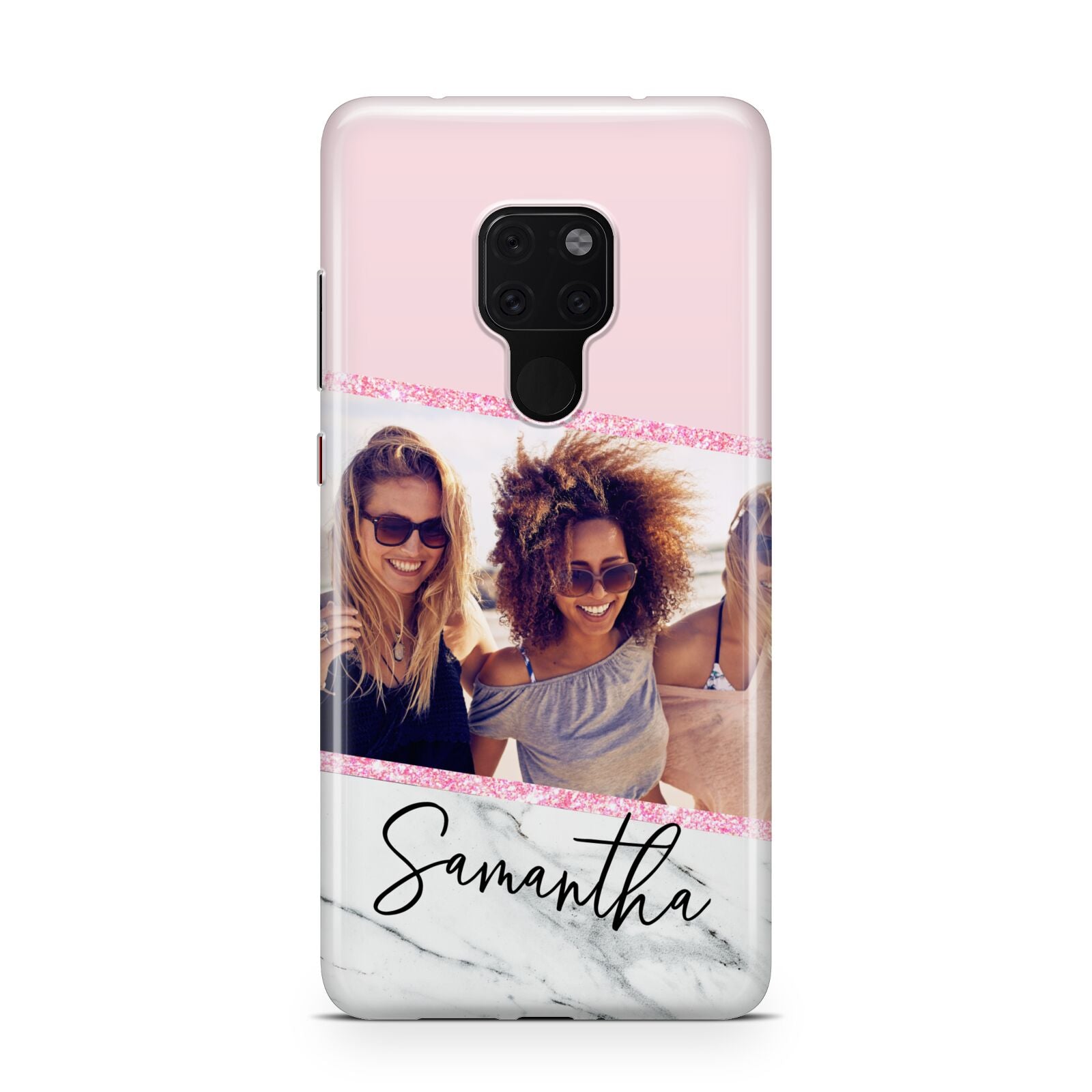 Personalised Marble Photo Name Huawei Mate 20 Phone Case