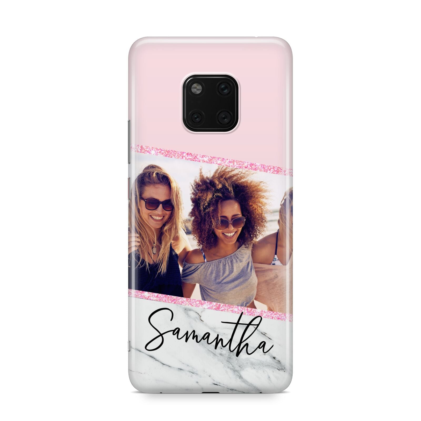 Personalised Marble Photo Name Huawei Mate 20 Pro Phone Case