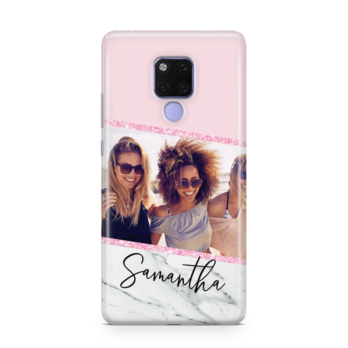 Personalised Marble Photo Name Huawei Mate 20X Phone Case