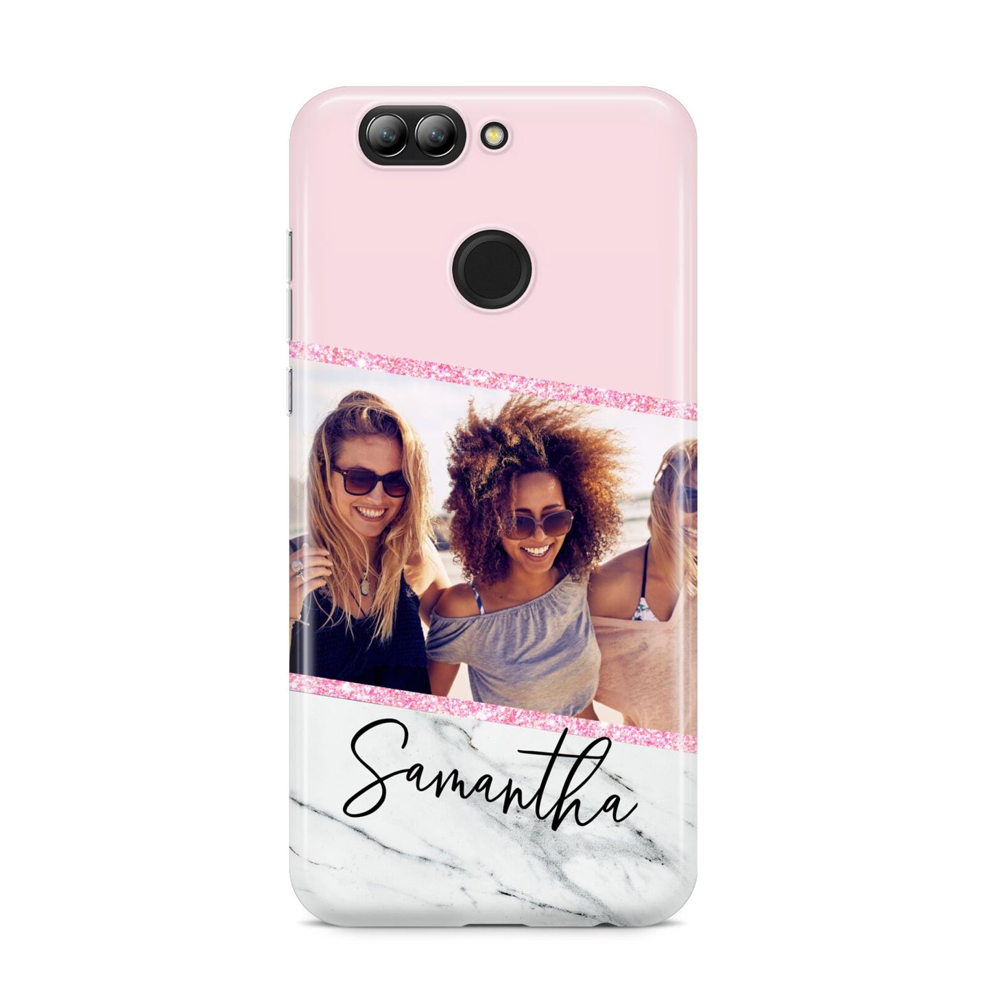 Personalised Marble Photo Name Huawei Nova 2s Phone Case