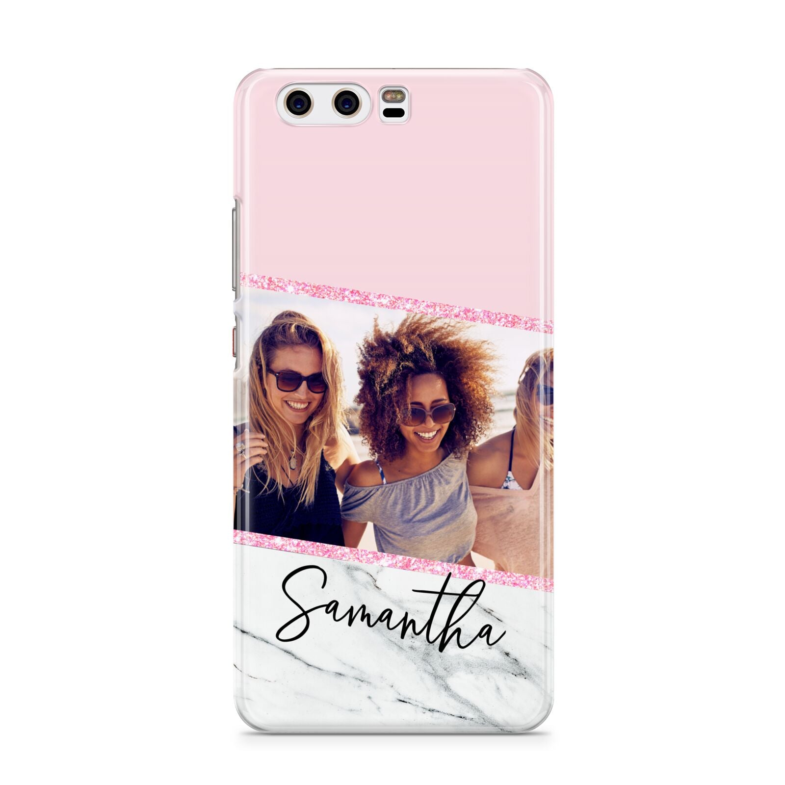 Personalised Marble Photo Name Huawei P10 Phone Case