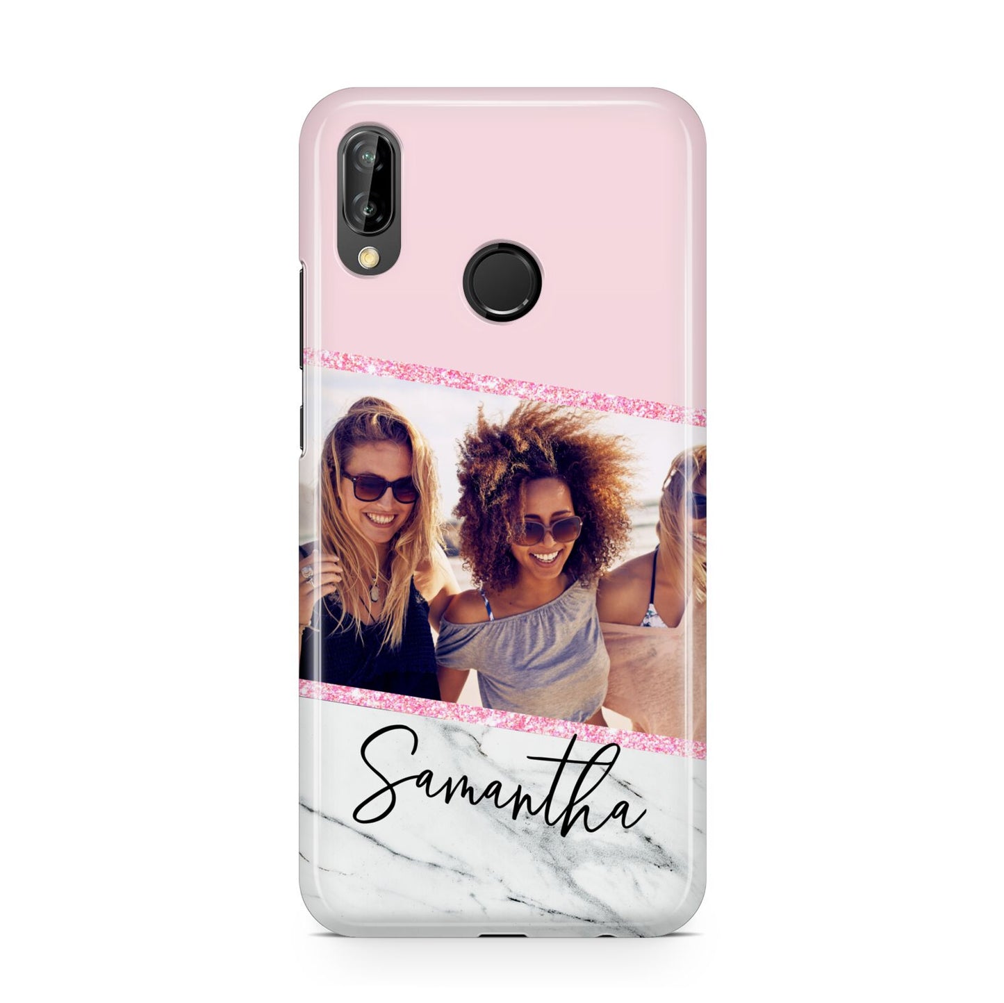 Personalised Marble Photo Name Huawei P20 Lite Phone Case