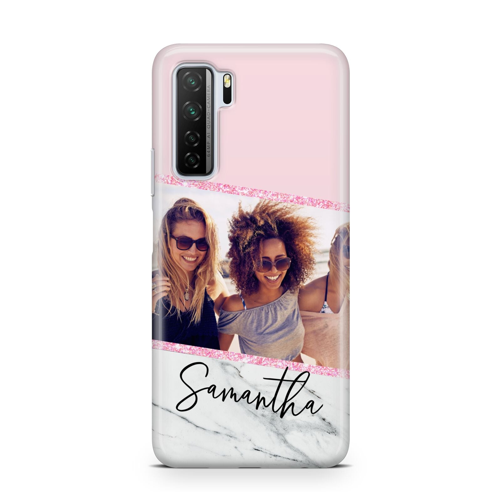 Personalised Marble Photo Name Huawei P40 Lite 5G Phone Case