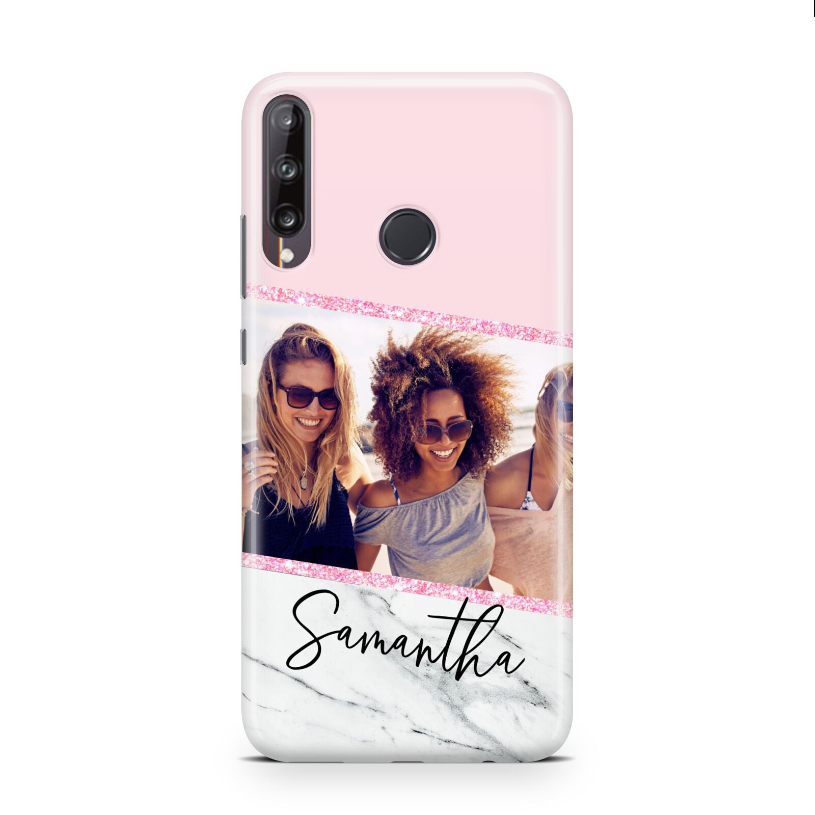 Personalised Marble Photo Name Huawei P40 Lite E Phone Case