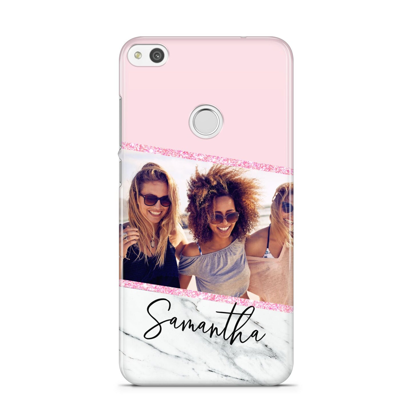 Personalised Marble Photo Name Huawei P8 Lite Case