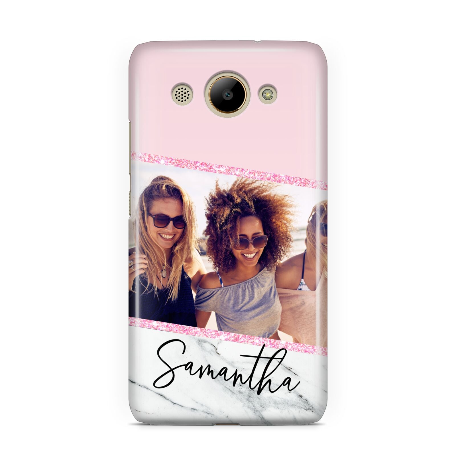 Personalised Marble Photo Name Huawei Y3 2017