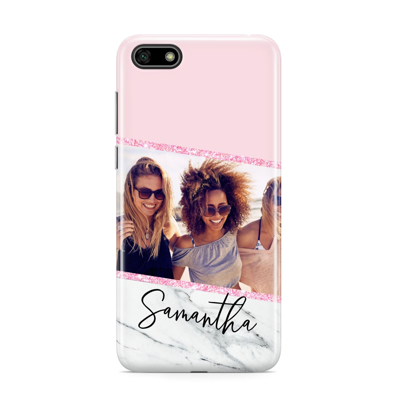 Personalised Marble Photo Name Huawei Y5 Prime 2018 Phone Case