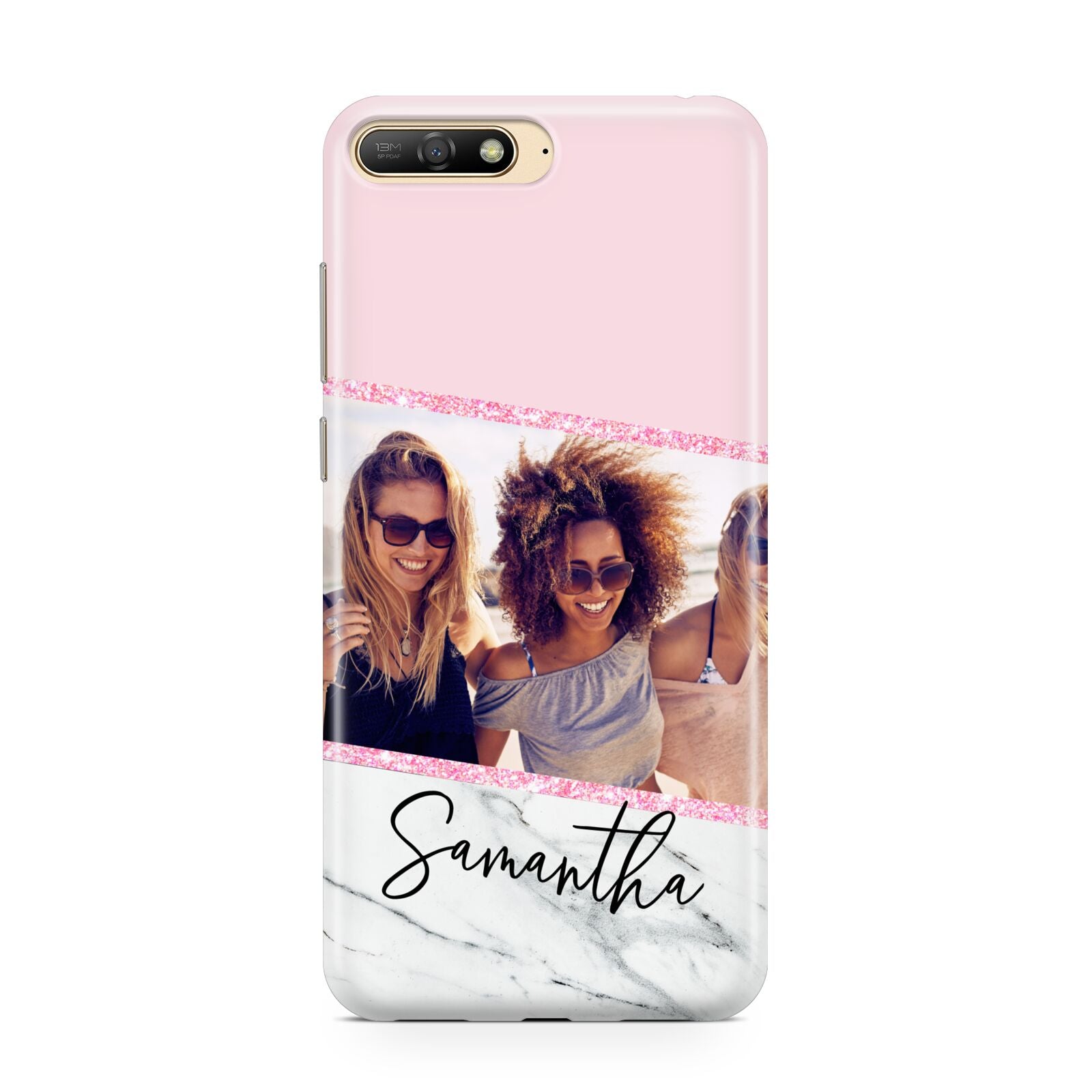 Personalised Marble Photo Name Huawei Y6 2018