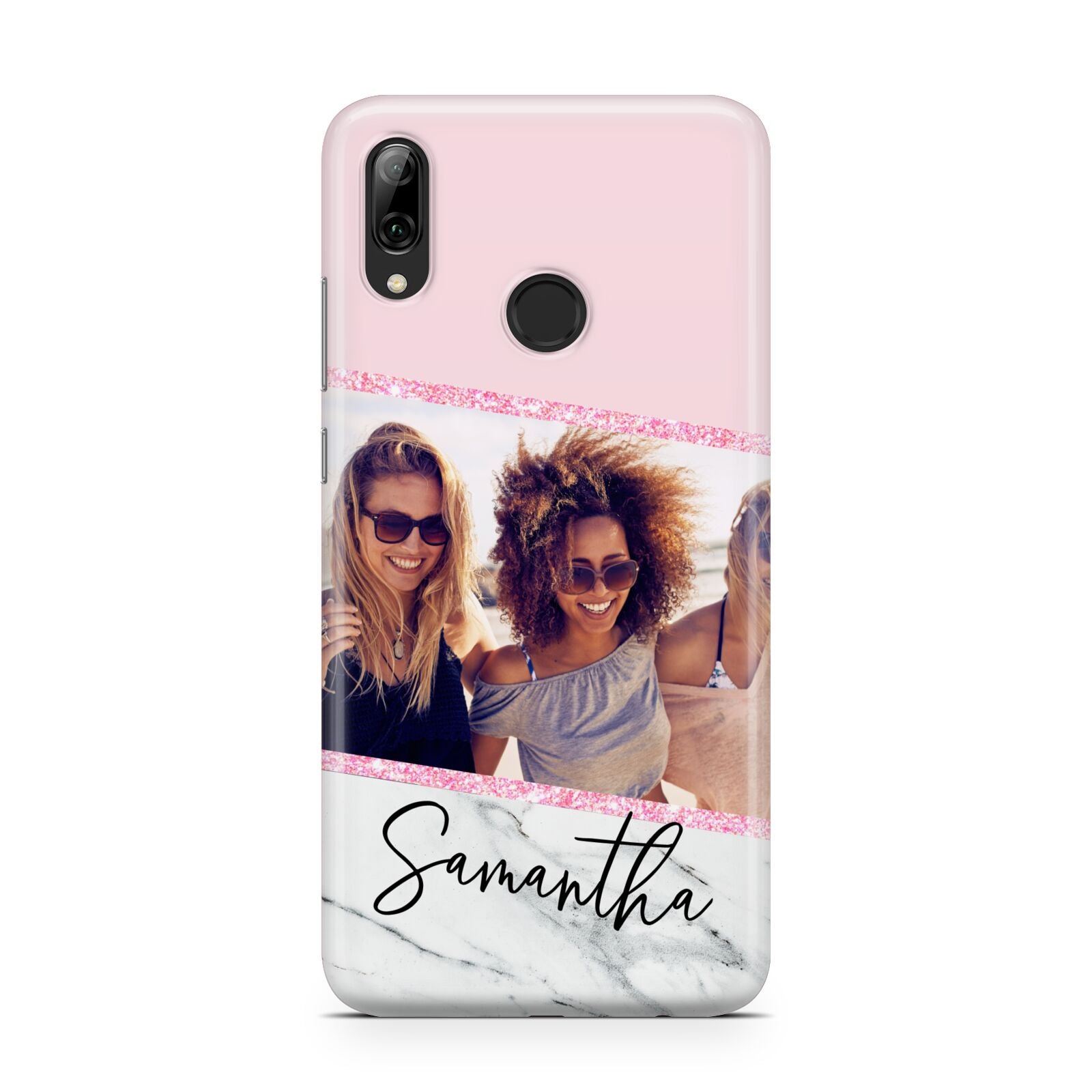 Personalised Marble Photo Name Huawei Y7 2019