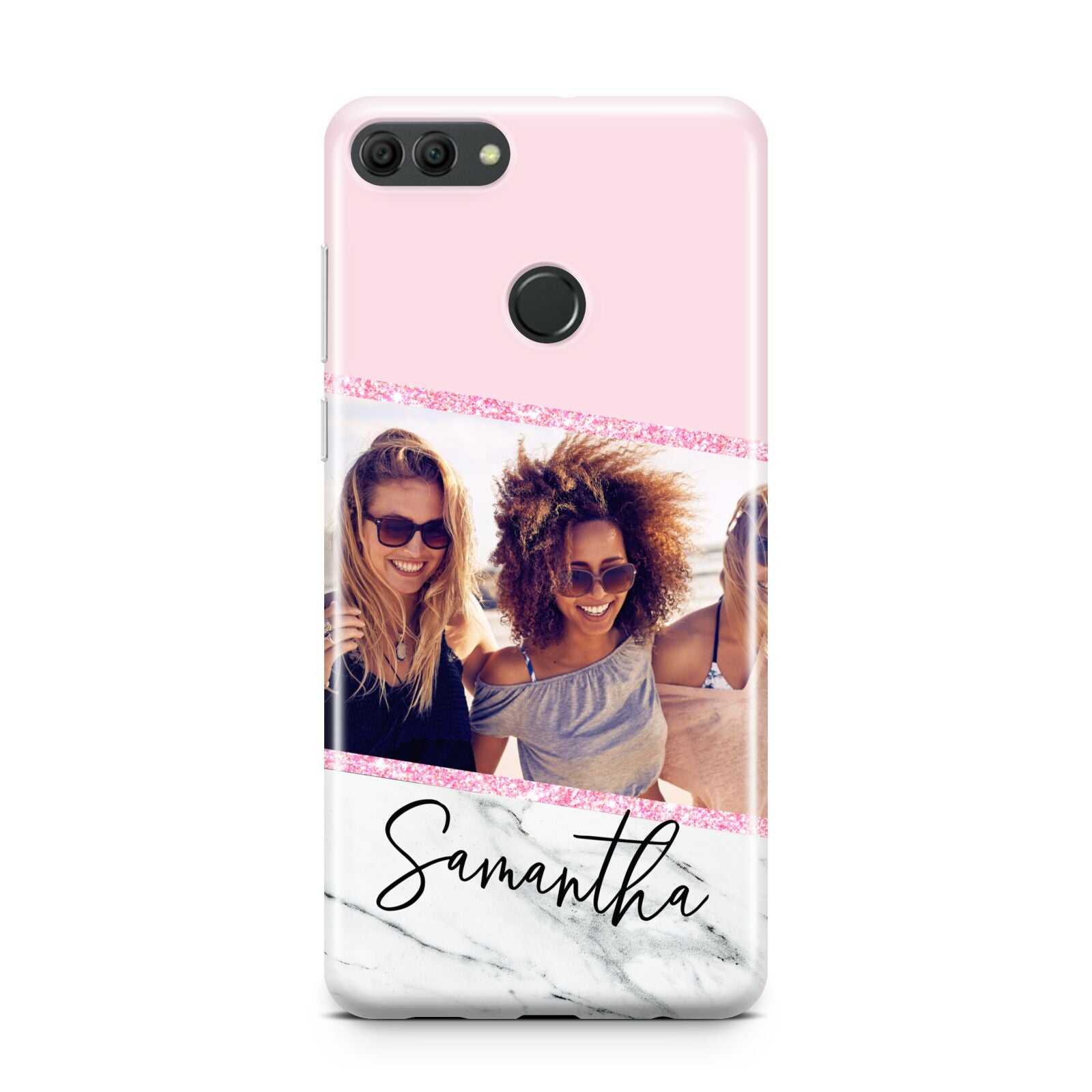 Personalised Marble Photo Name Huawei Y9 2018