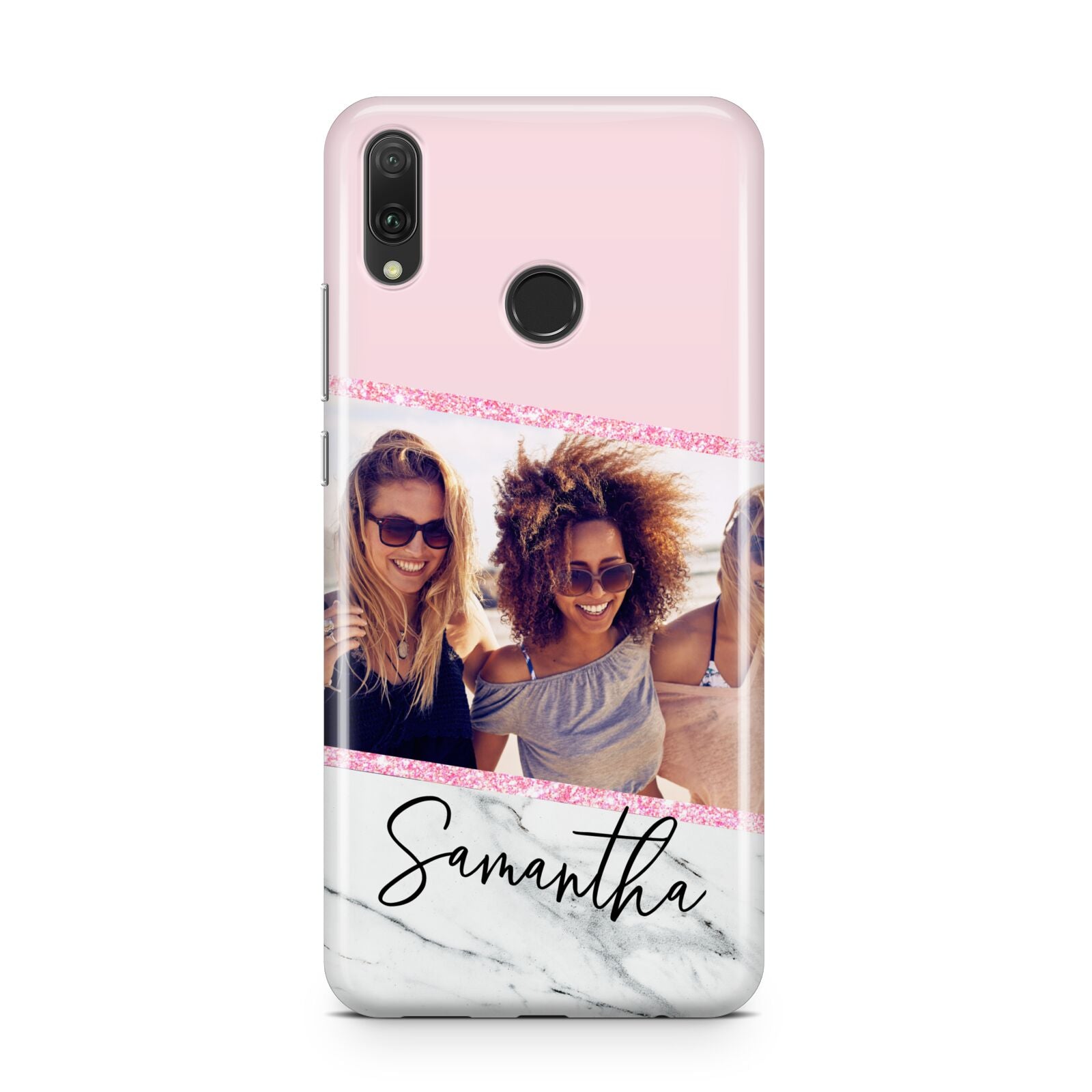 Personalised Marble Photo Name Huawei Y9 2019