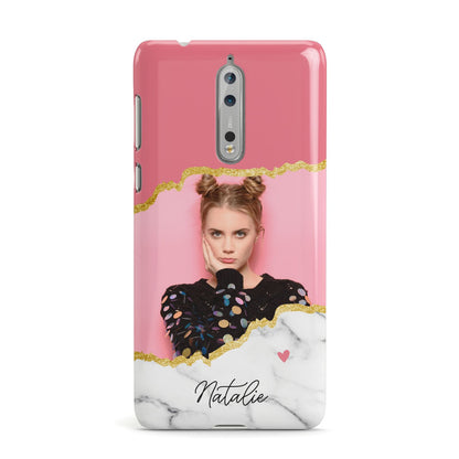 Personalised Marble Photo Nokia Case