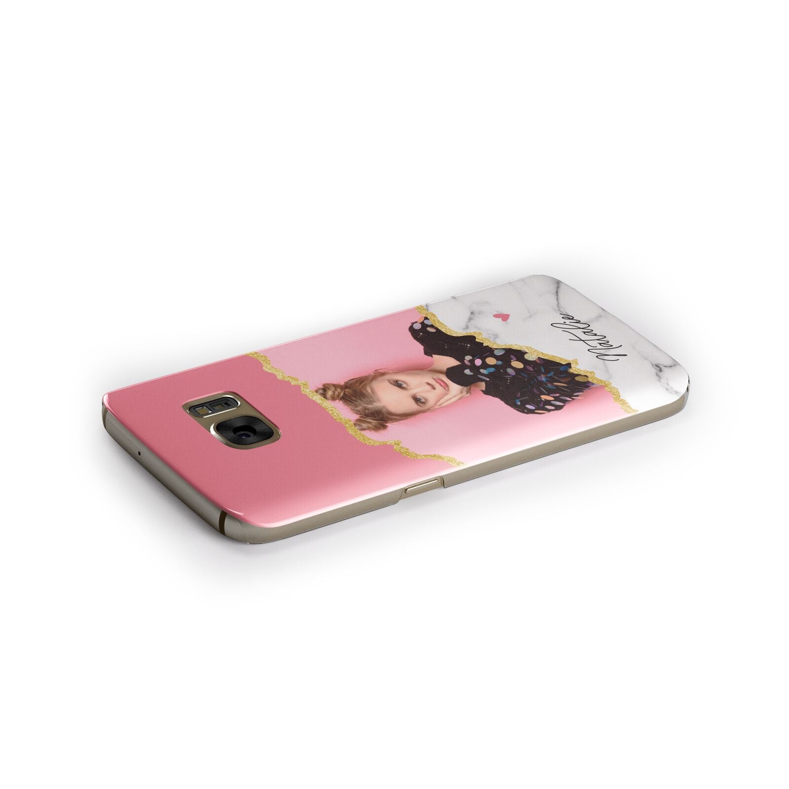 Personalised Marble Photo Samsung Galaxy Case Side Close Up