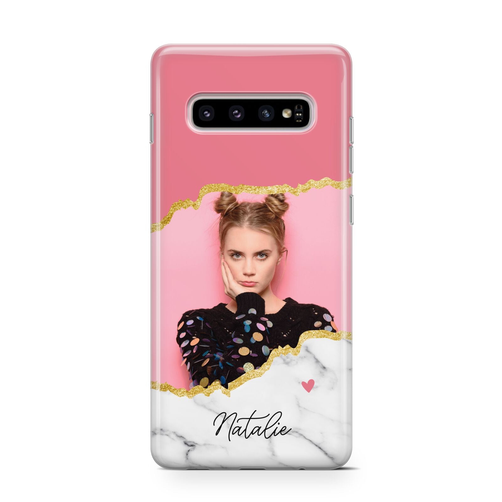 Personalised Marble Photo Samsung Galaxy S10 Case