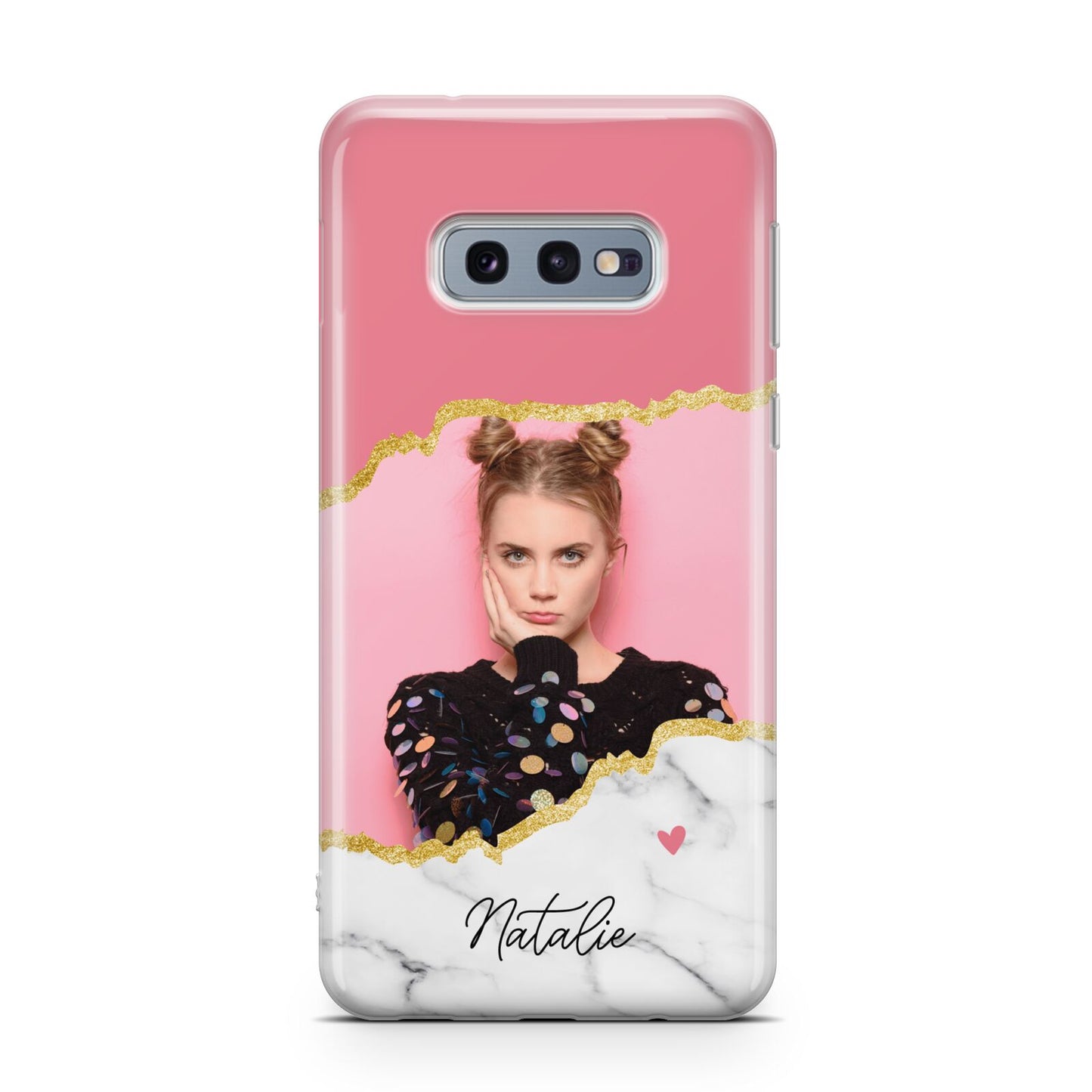 Personalised Marble Photo Samsung Galaxy S10E Case