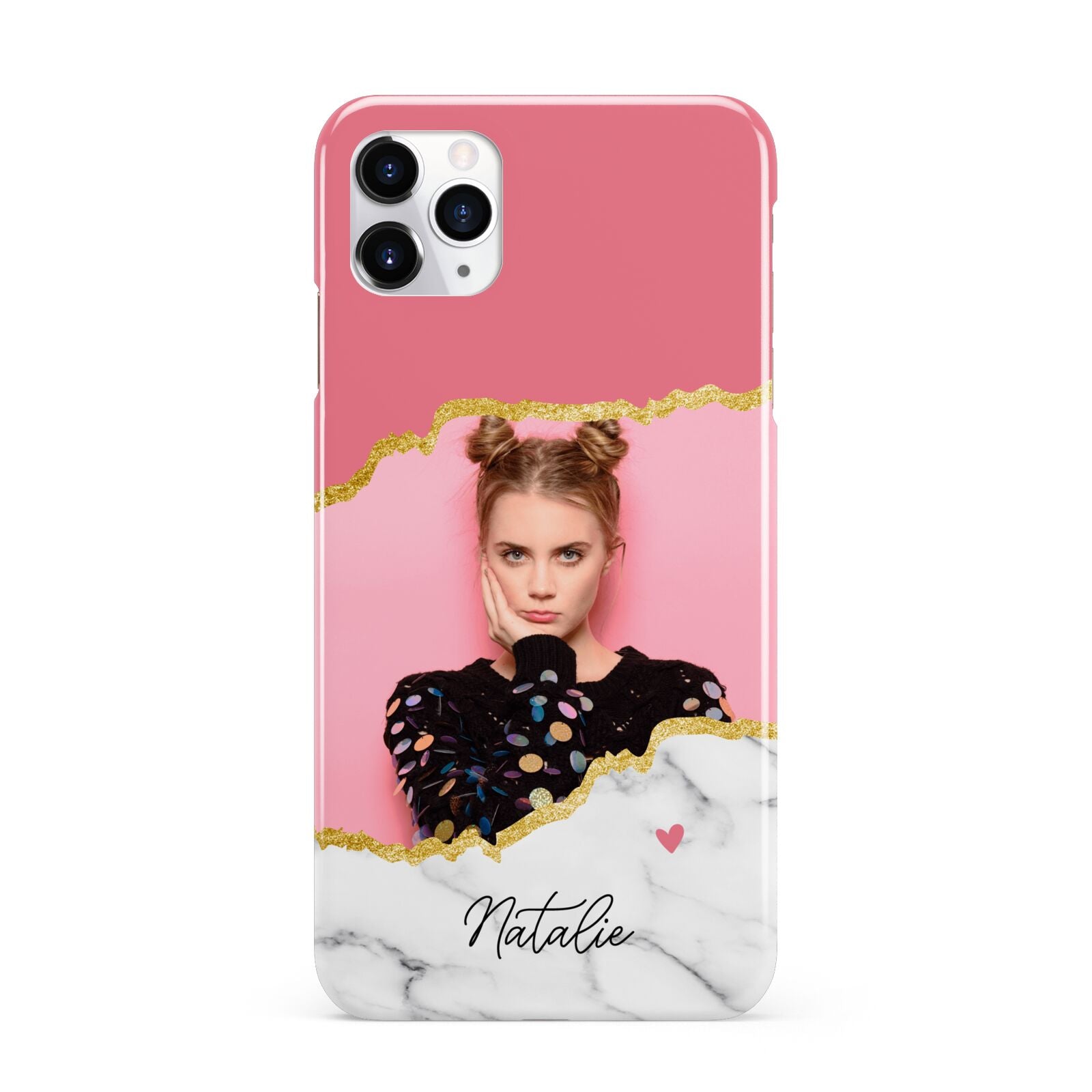 Personalised Marble Photo iPhone 11 Pro Max 3D Snap Case