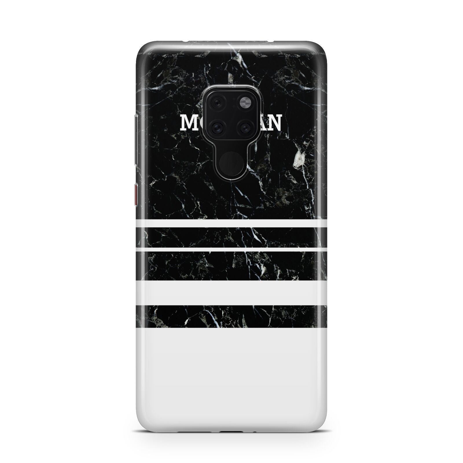 Personalised Marble Stripes Name Initials Huawei Mate 20 Phone Case