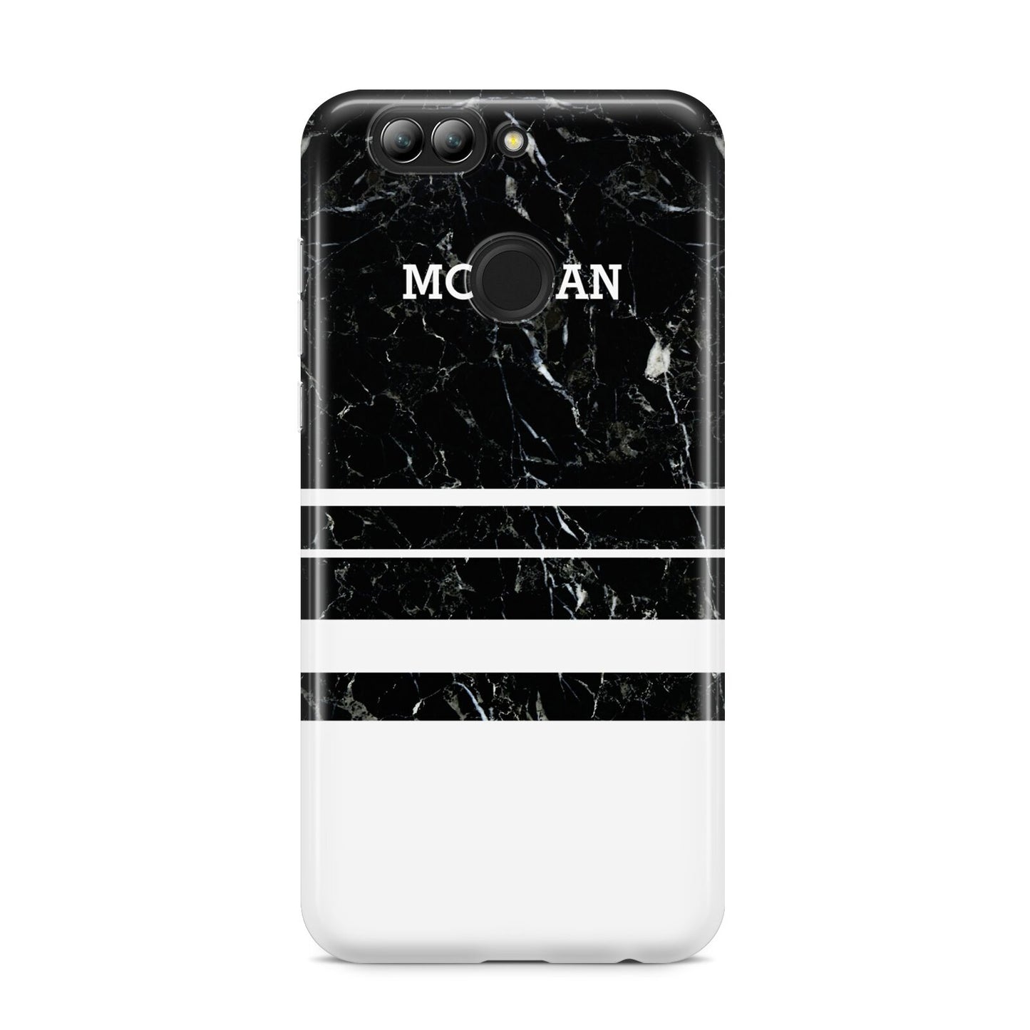 Personalised Marble Stripes Name Initials Huawei Nova 2s Phone Case