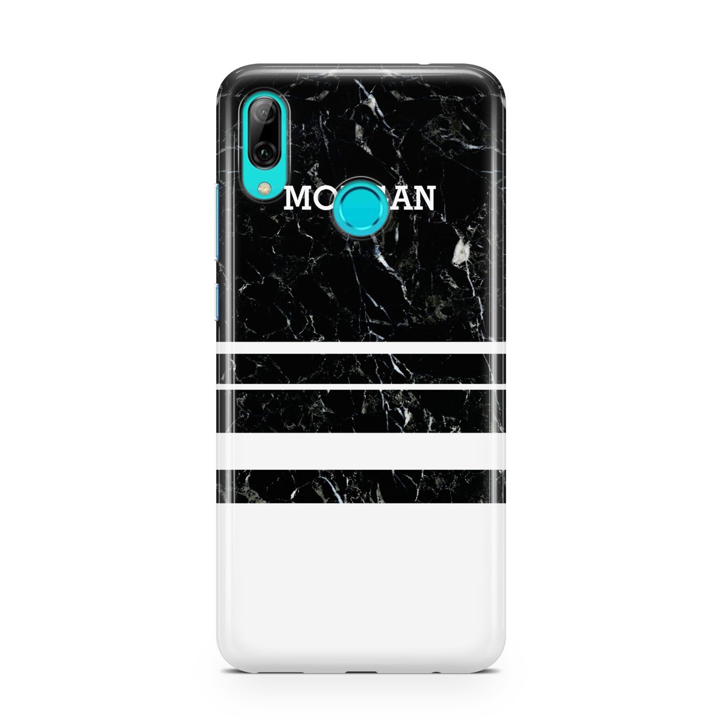 Personalised Marble Stripes Name Initials Huawei P Smart 2019 Case