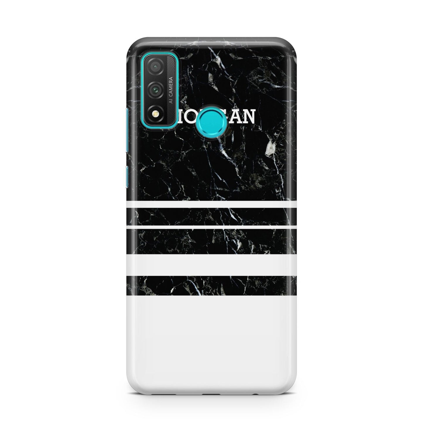 Personalised Marble Stripes Name Initials Huawei P Smart 2020