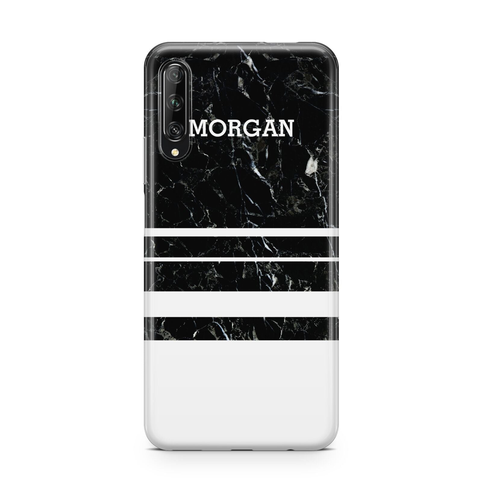 Personalised Marble Stripes Name Initials Huawei P Smart Pro 2019