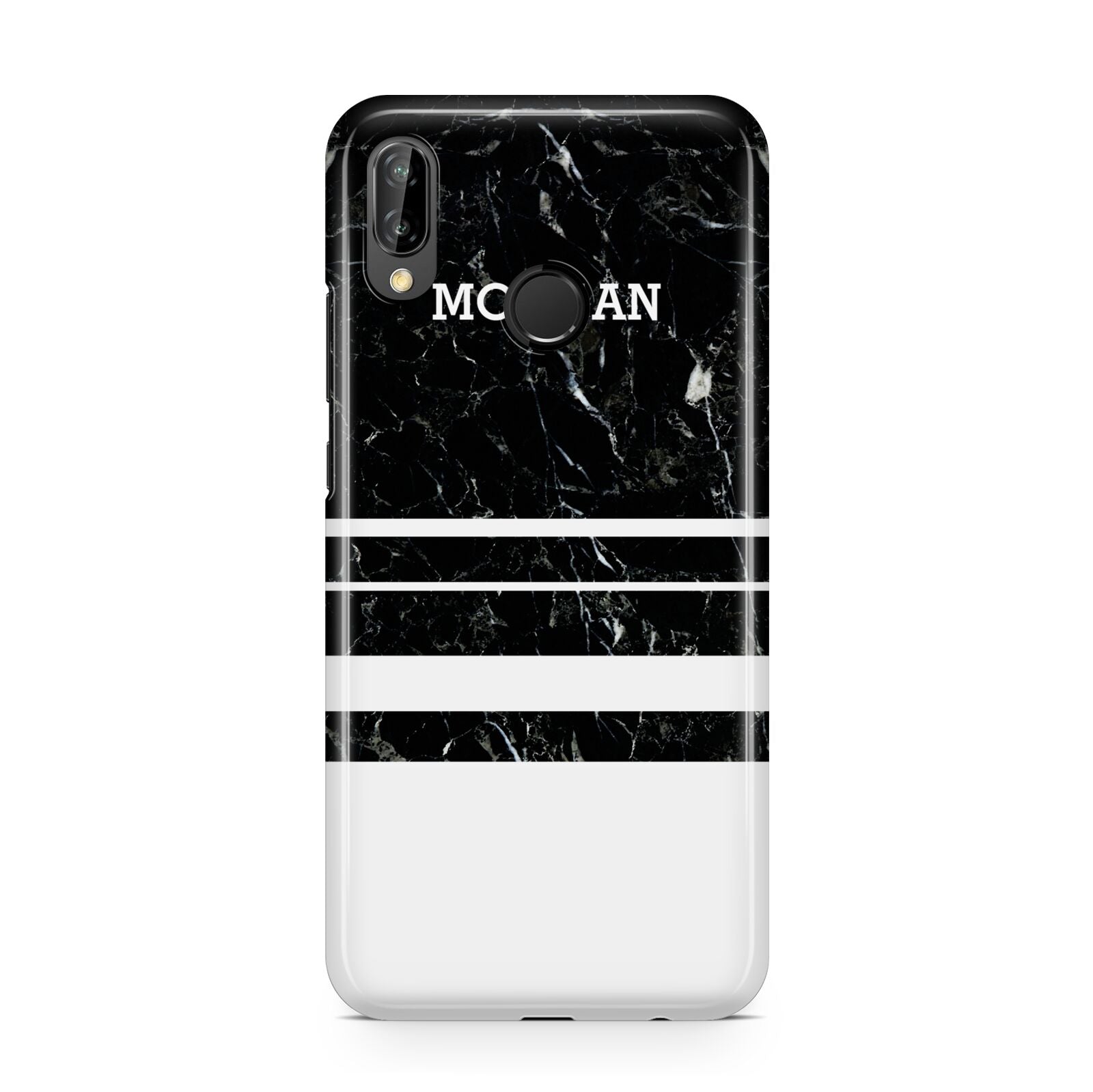 Personalised Marble Stripes Name Initials Huawei P20 Lite Phone Case