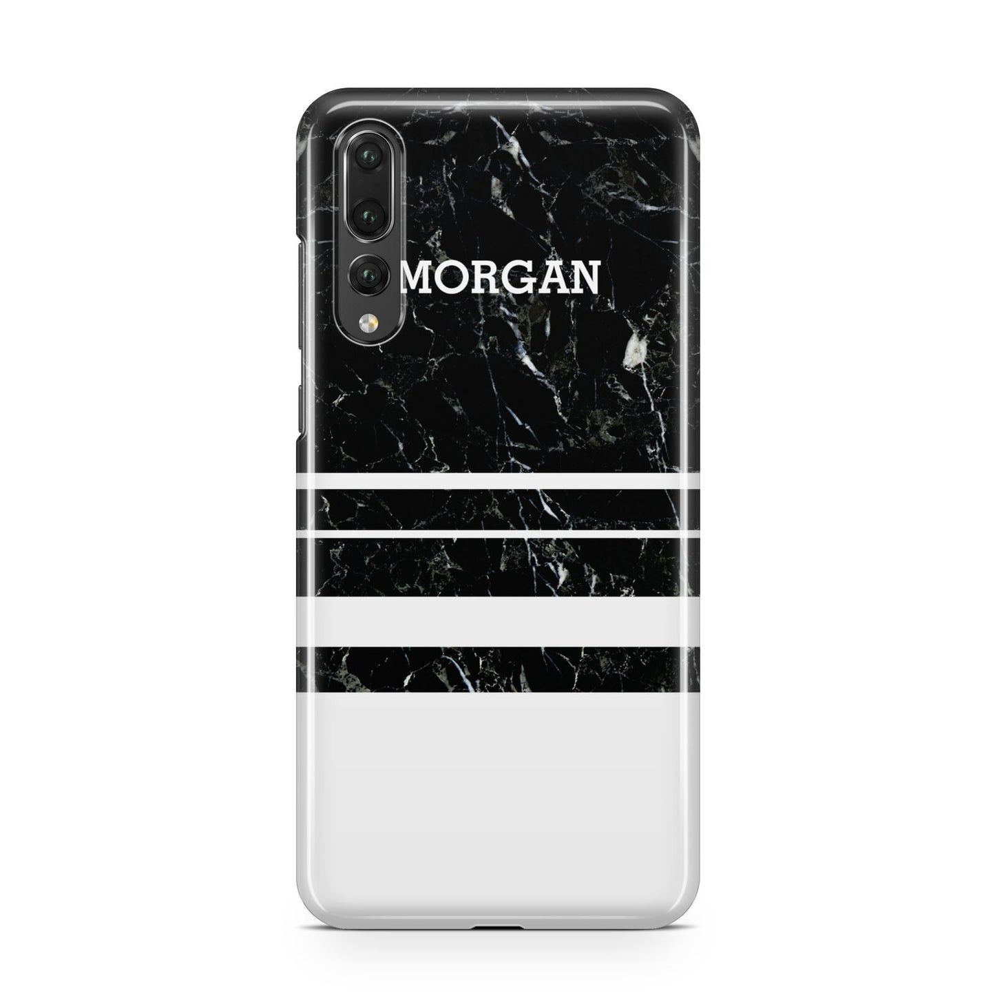 Personalised Marble Stripes Name Initials Huawei P20 Pro Phone Case