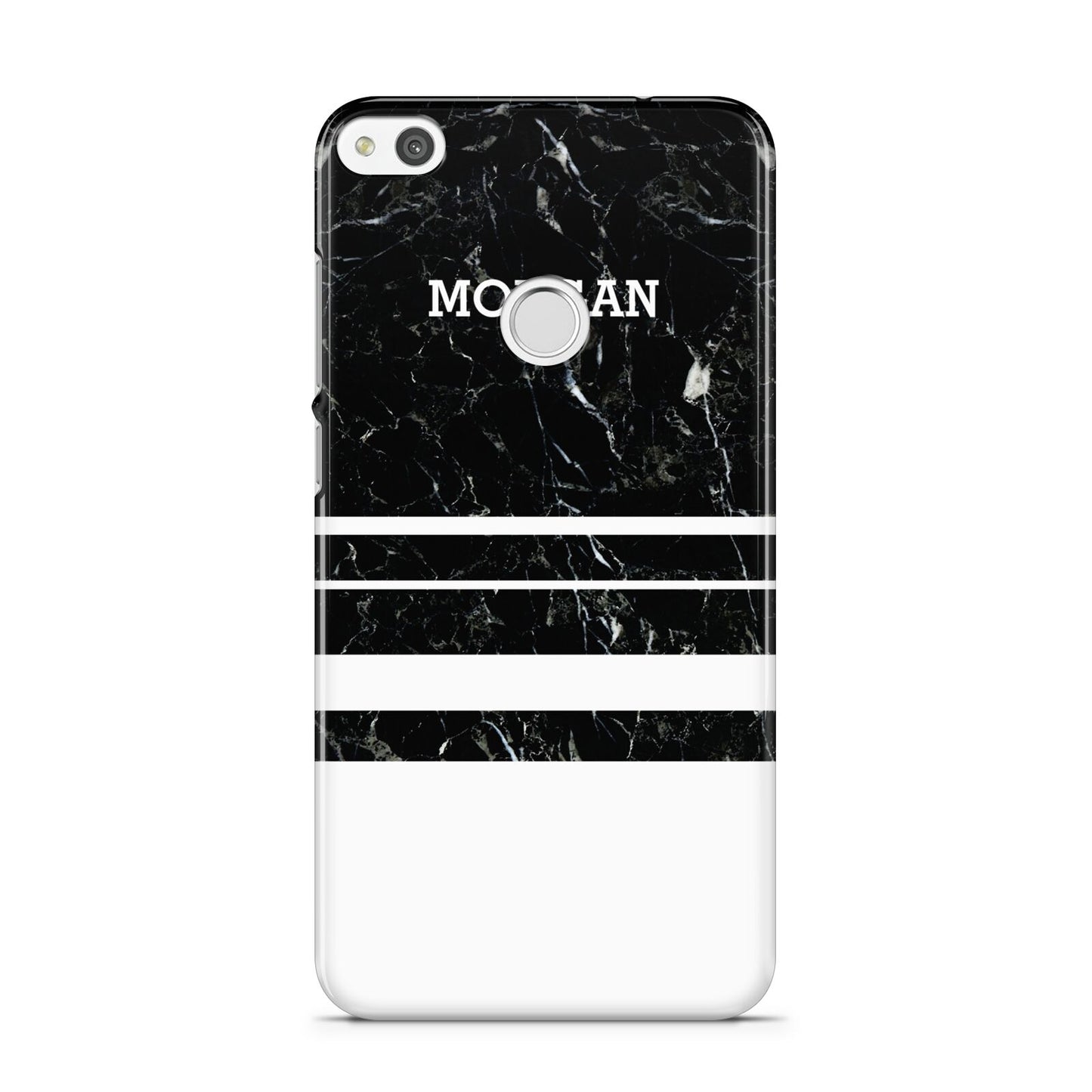 Personalised Marble Stripes Name Initials Huawei P8 Lite Case