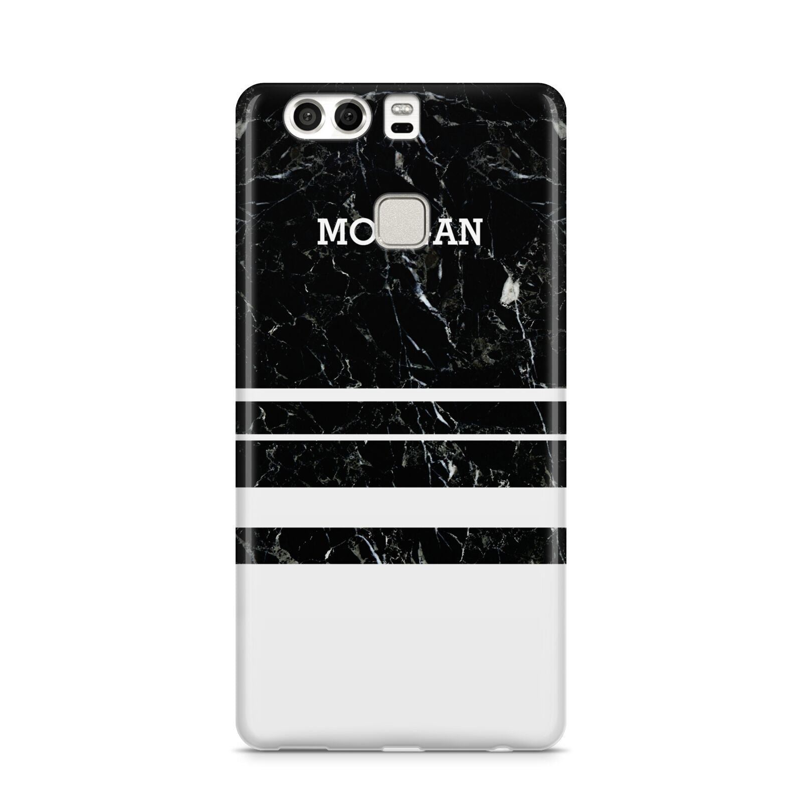 Personalised Marble Stripes Name Initials Huawei P9 Case