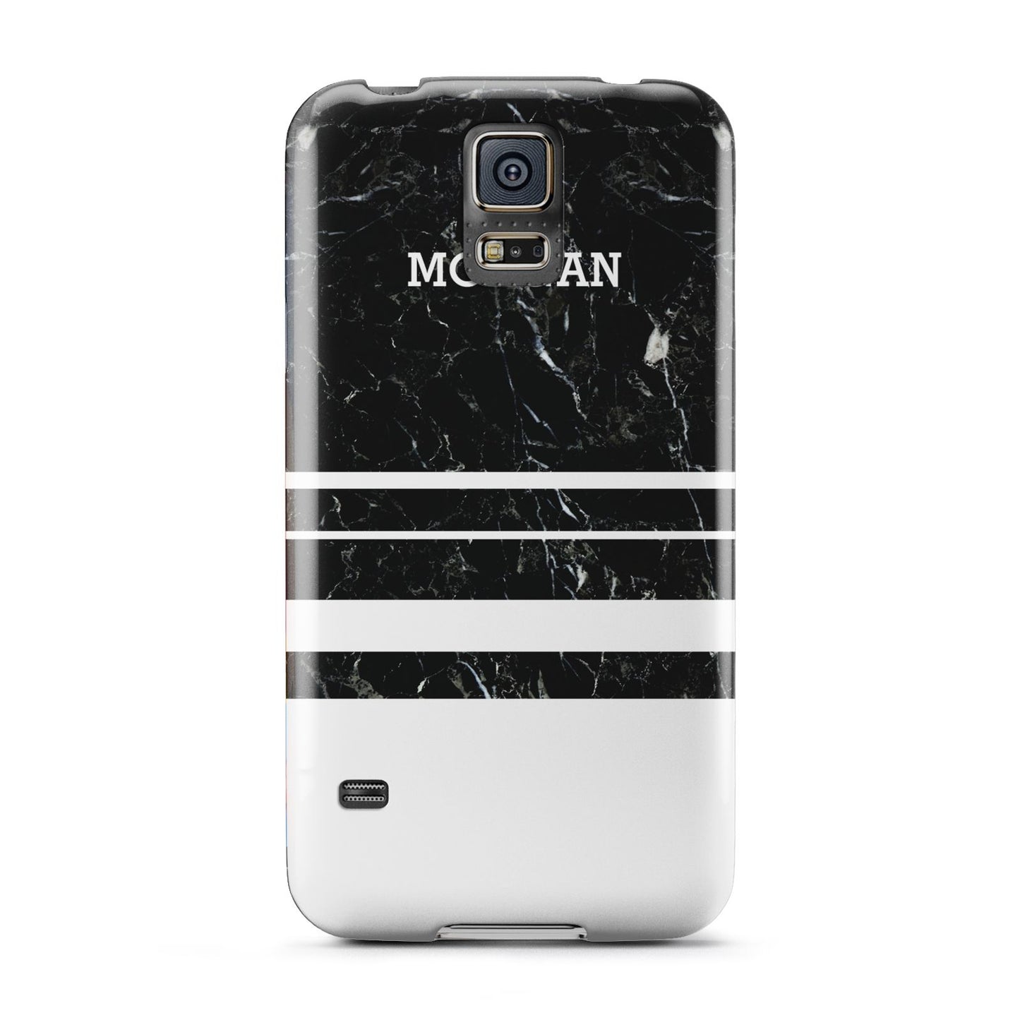 Personalised Marble Stripes Name Initials Samsung Galaxy S5 Case