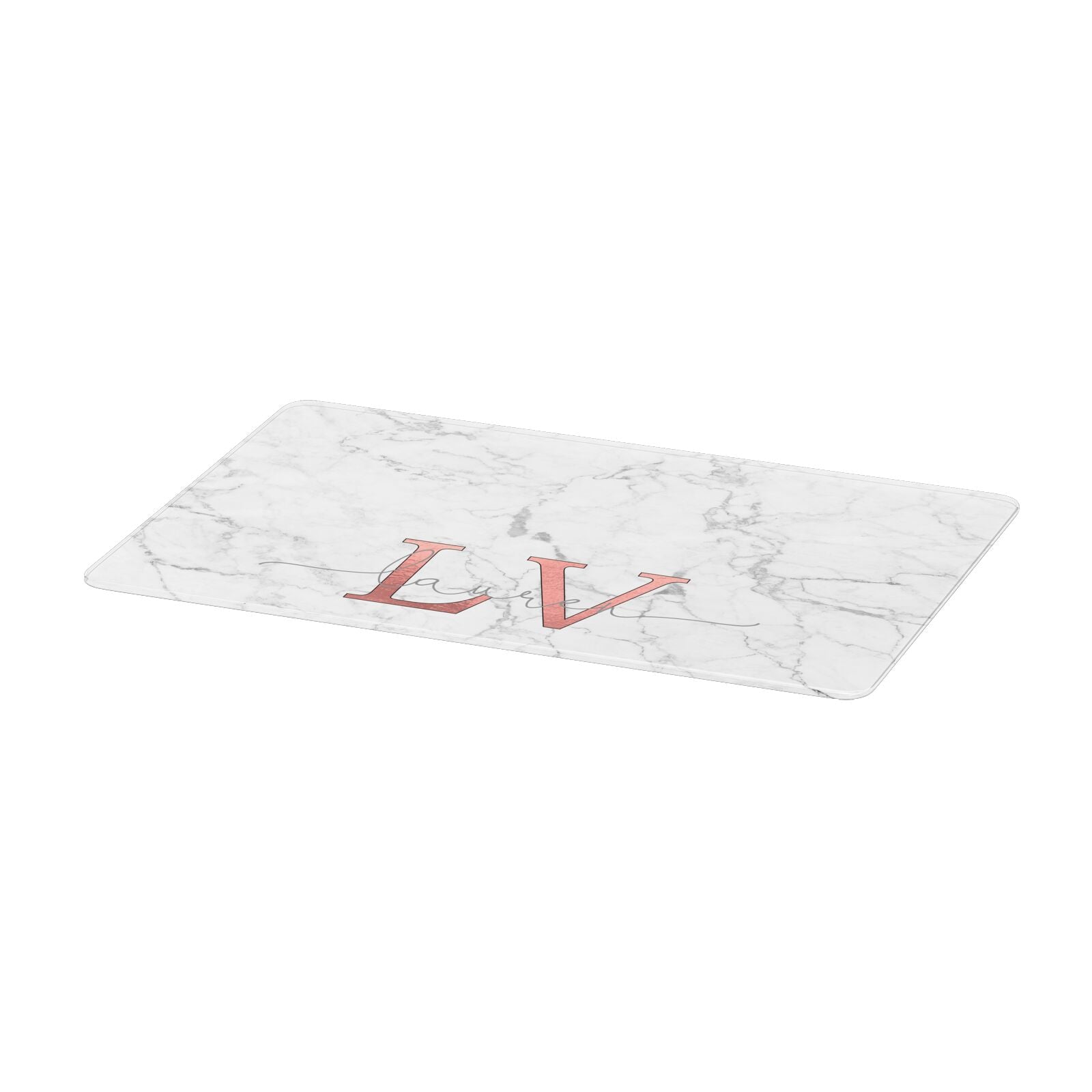 Personalised Marble with Rose Gold Initials Apple MacBook Case Only