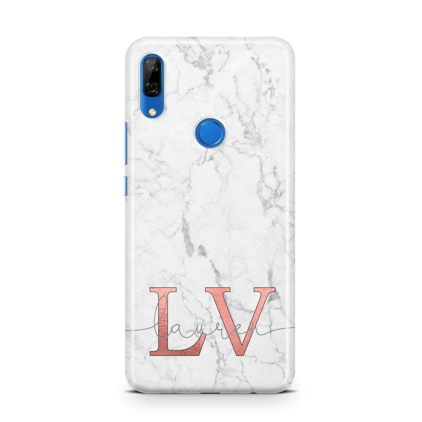 Personalised Marble with Rose Gold Initials Huawei P Smart Z