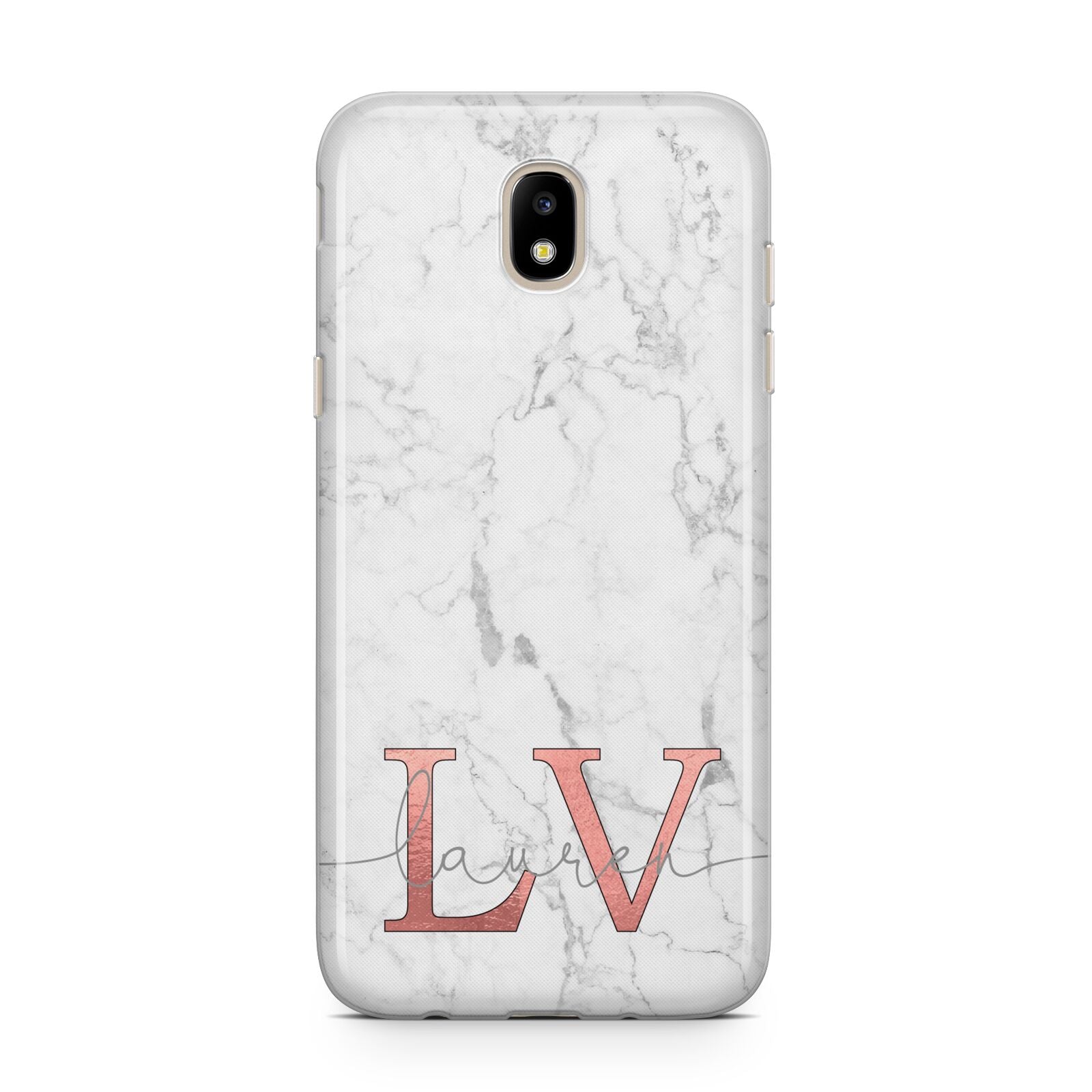 Personalised Marble with Rose Gold Initials Samsung J5 2017 Case