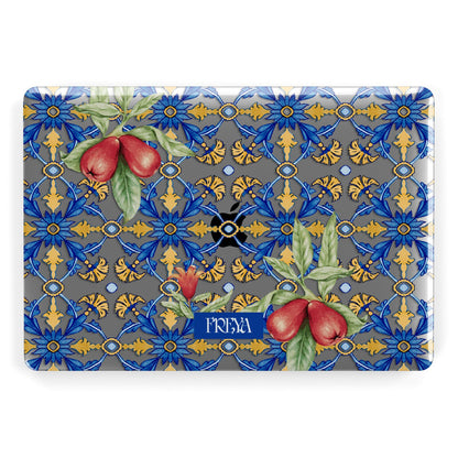 Personalised Mediterranean Fruit and Tiles Apple MacBook Case