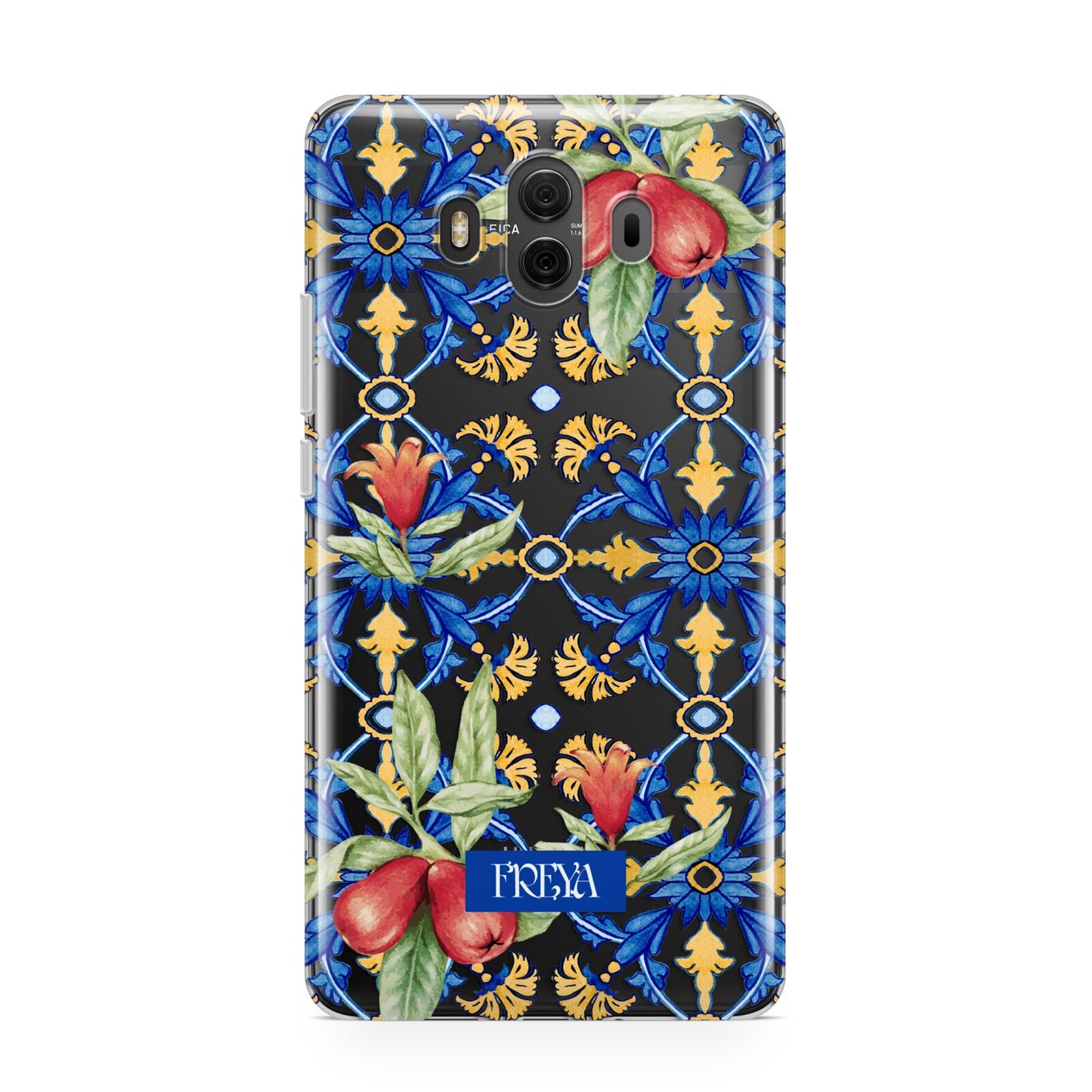 Personalised Mediterranean Fruit and Tiles Huawei Mate 10 Protective Phone Case