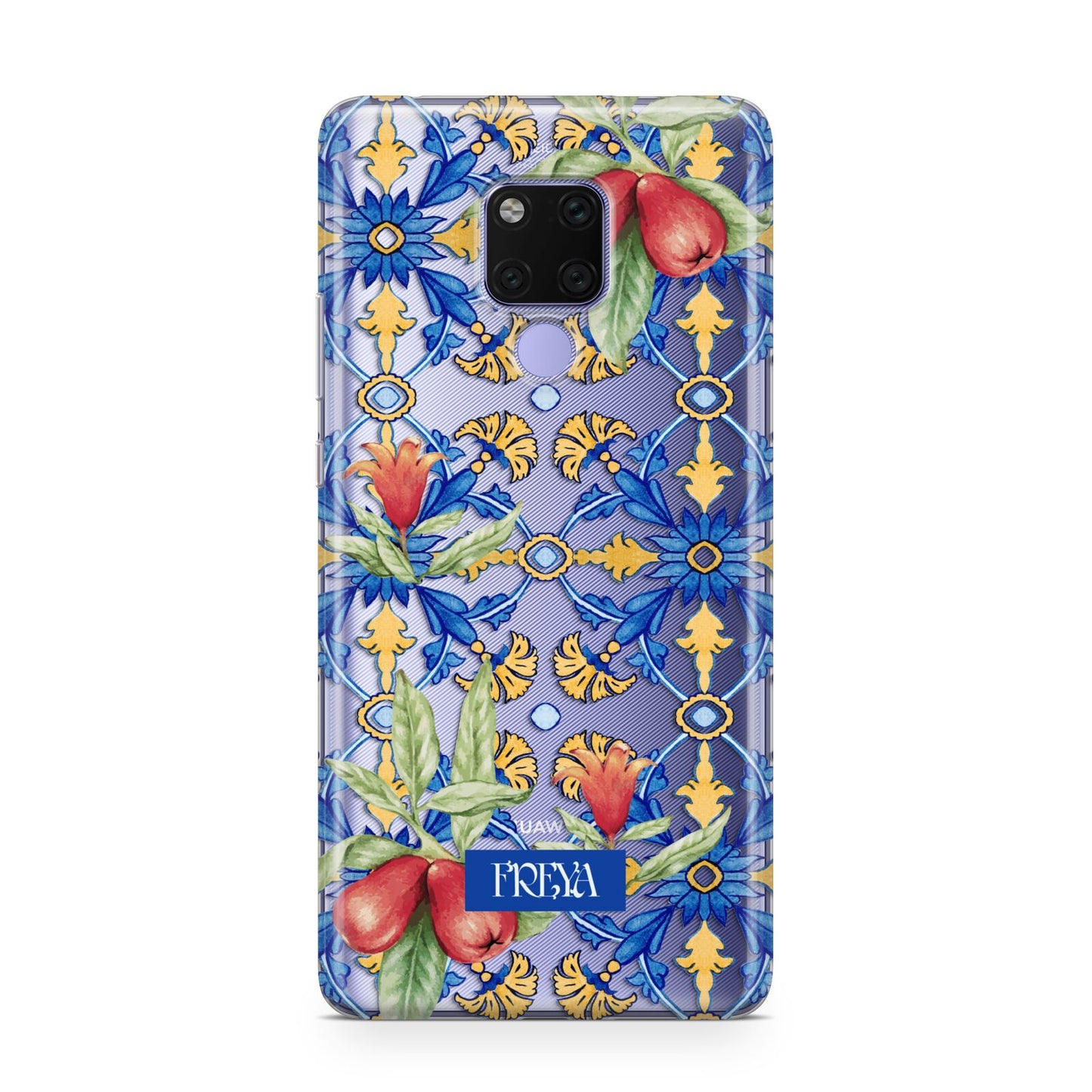 Personalised Mediterranean Fruit and Tiles Huawei Mate 20X Phone Case