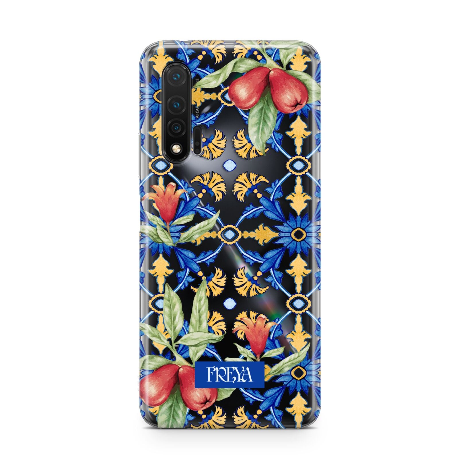 Personalised Mediterranean Fruit and Tiles Huawei Nova 6 Phone Case