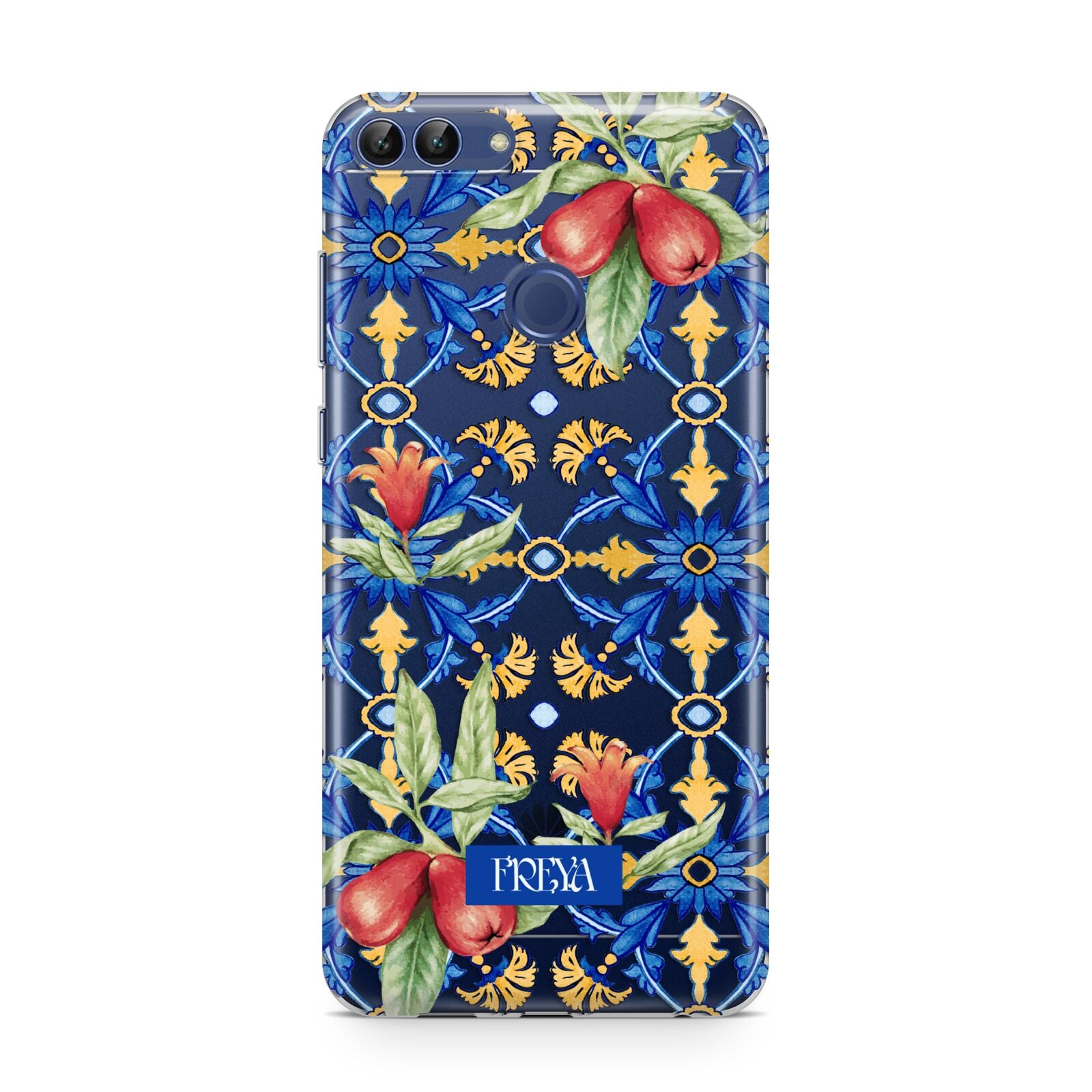 Personalised Mediterranean Fruit and Tiles Huawei P Smart Case