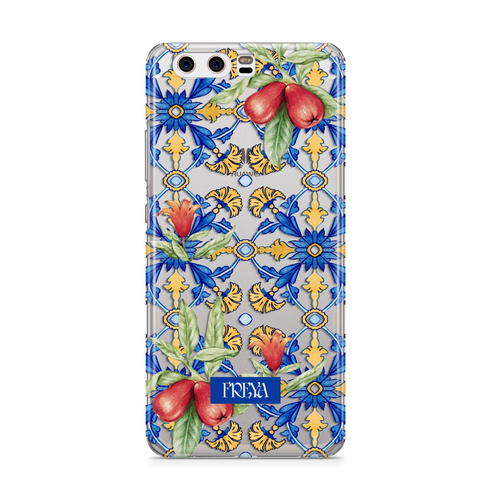 Personalised Mediterranean Fruit and Tiles Huawei P10 Phone Case