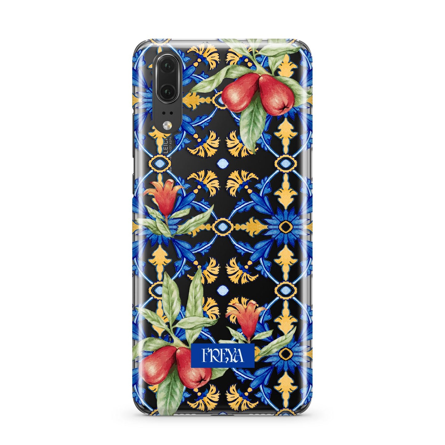 Personalised Mediterranean Fruit and Tiles Huawei P20 Phone Case