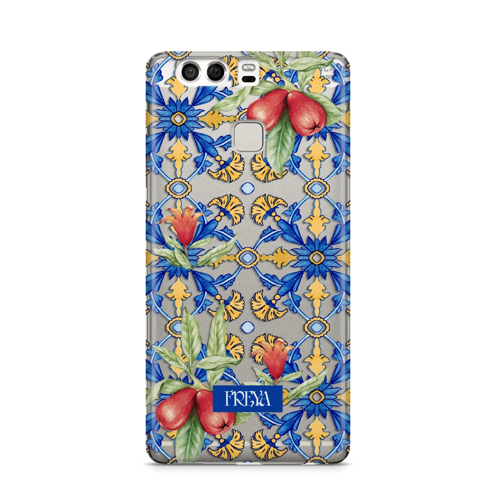 Personalised Mediterranean Fruit and Tiles Huawei P9 Case