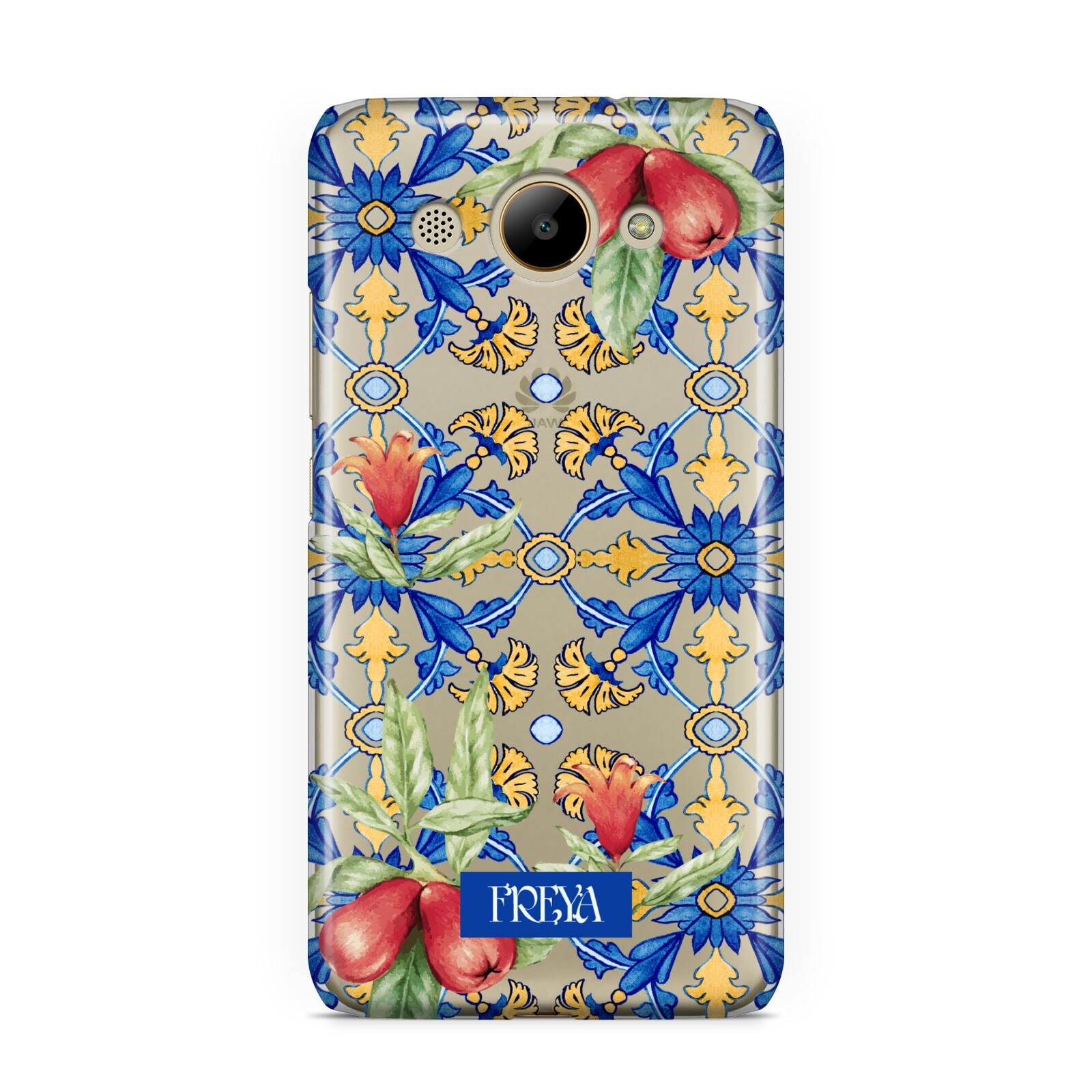 Personalised Mediterranean Fruit and Tiles Huawei Y3 2017