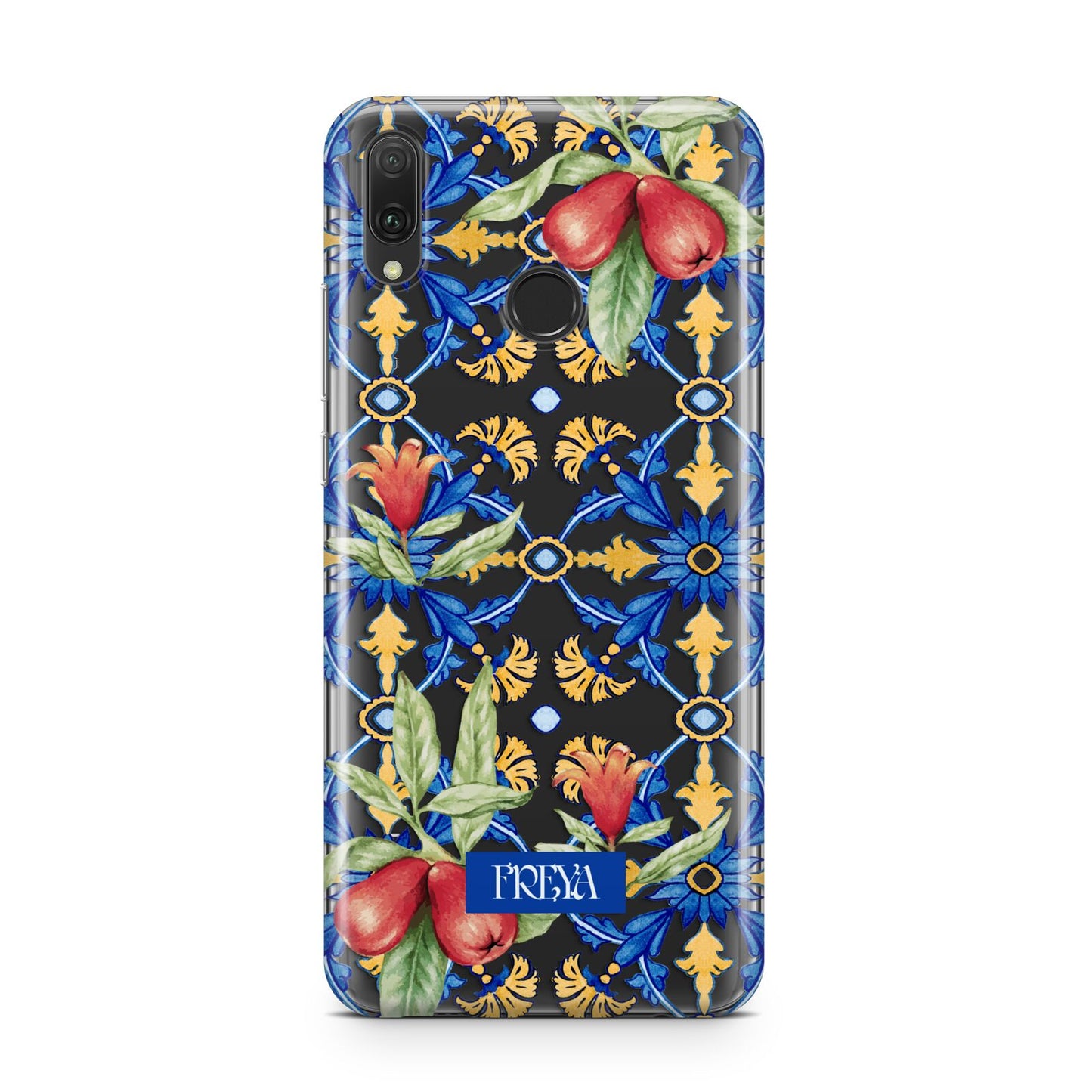 Personalised Mediterranean Fruit and Tiles Huawei Y9 2019