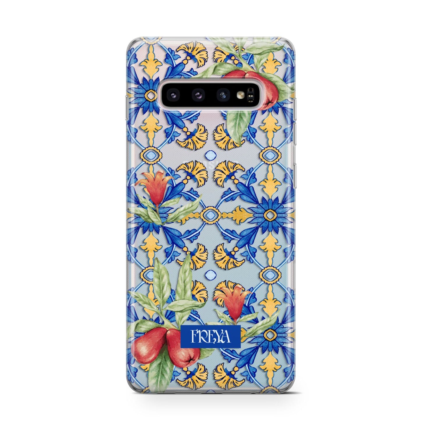 Personalised Mediterranean Fruit and Tiles Protective Samsung Galaxy Case