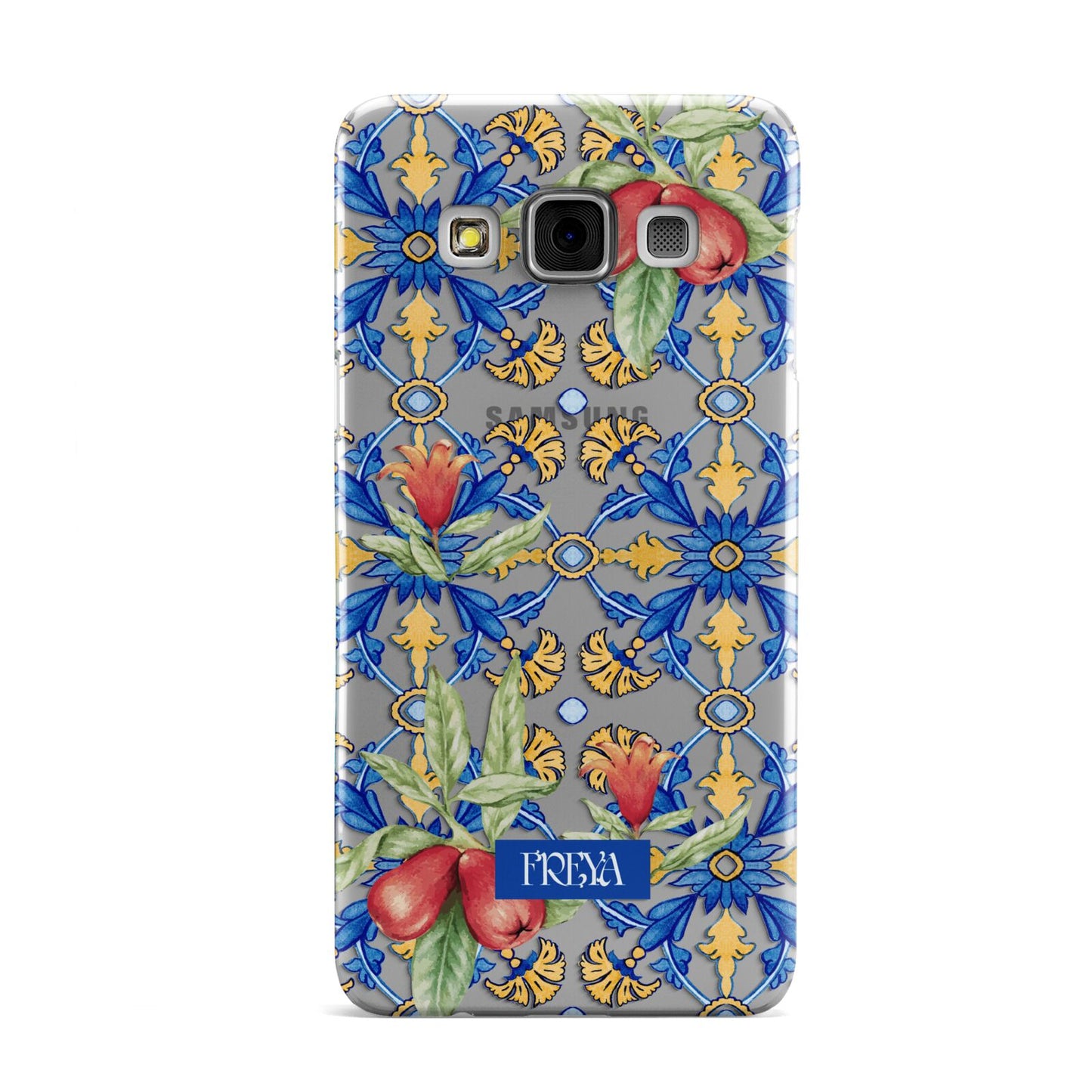 Personalised Mediterranean Fruit and Tiles Samsung Galaxy A3 Case