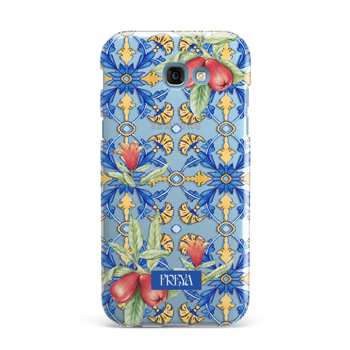 Personalised Mediterranean Fruit and Tiles Samsung Galaxy A7 2017 Case