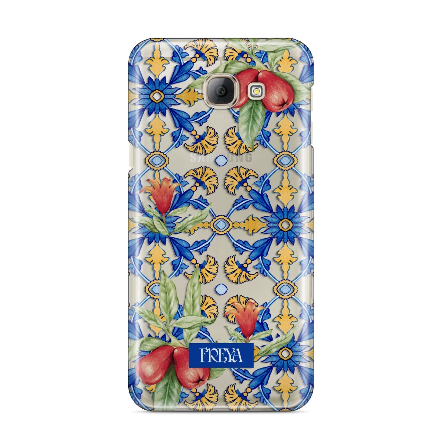 Personalised Mediterranean Fruit and Tiles Samsung Galaxy A8 2016 Case